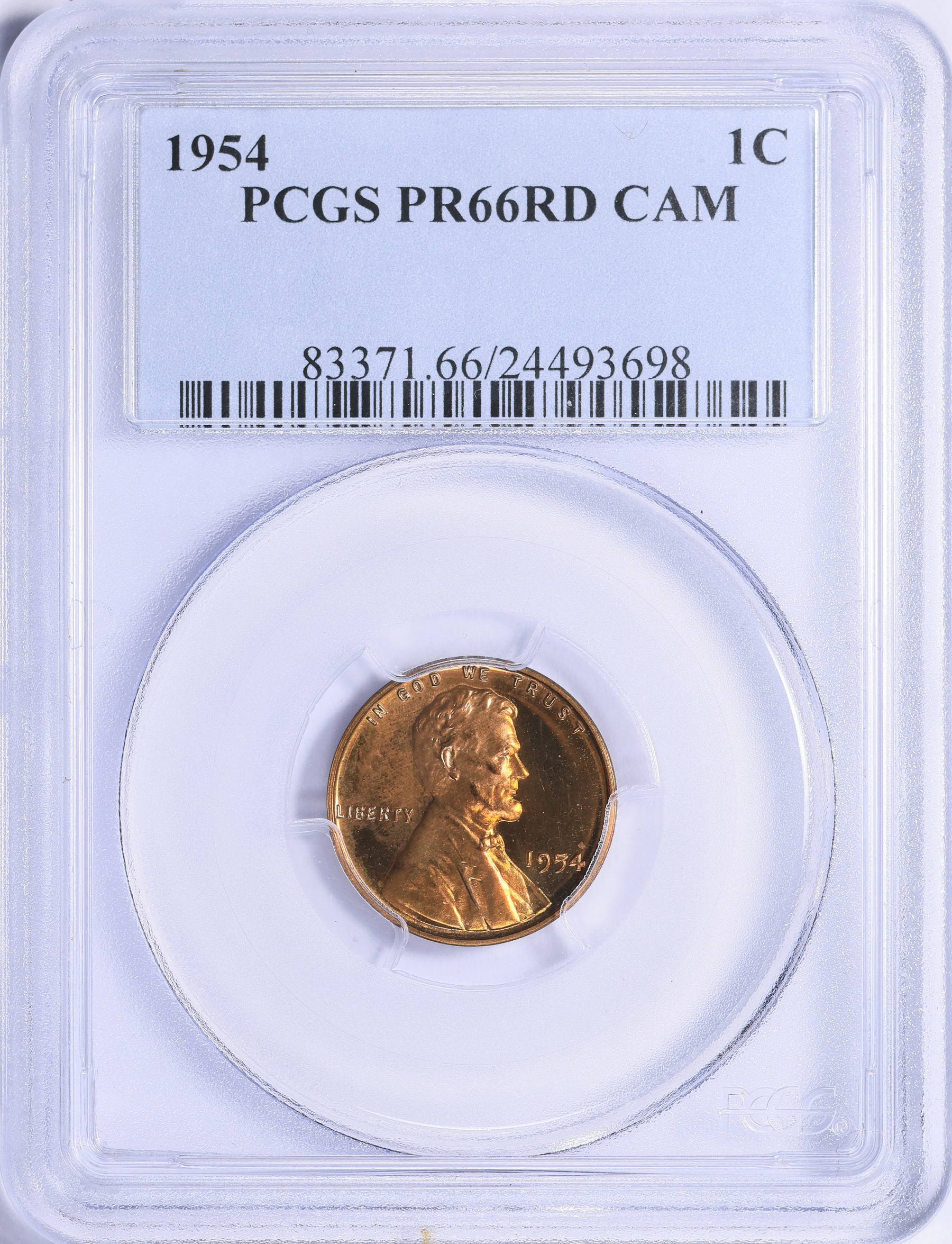 1954 Lincoln Cent PCGS Proof-66 RD CAMEO (Item 2082802 ...