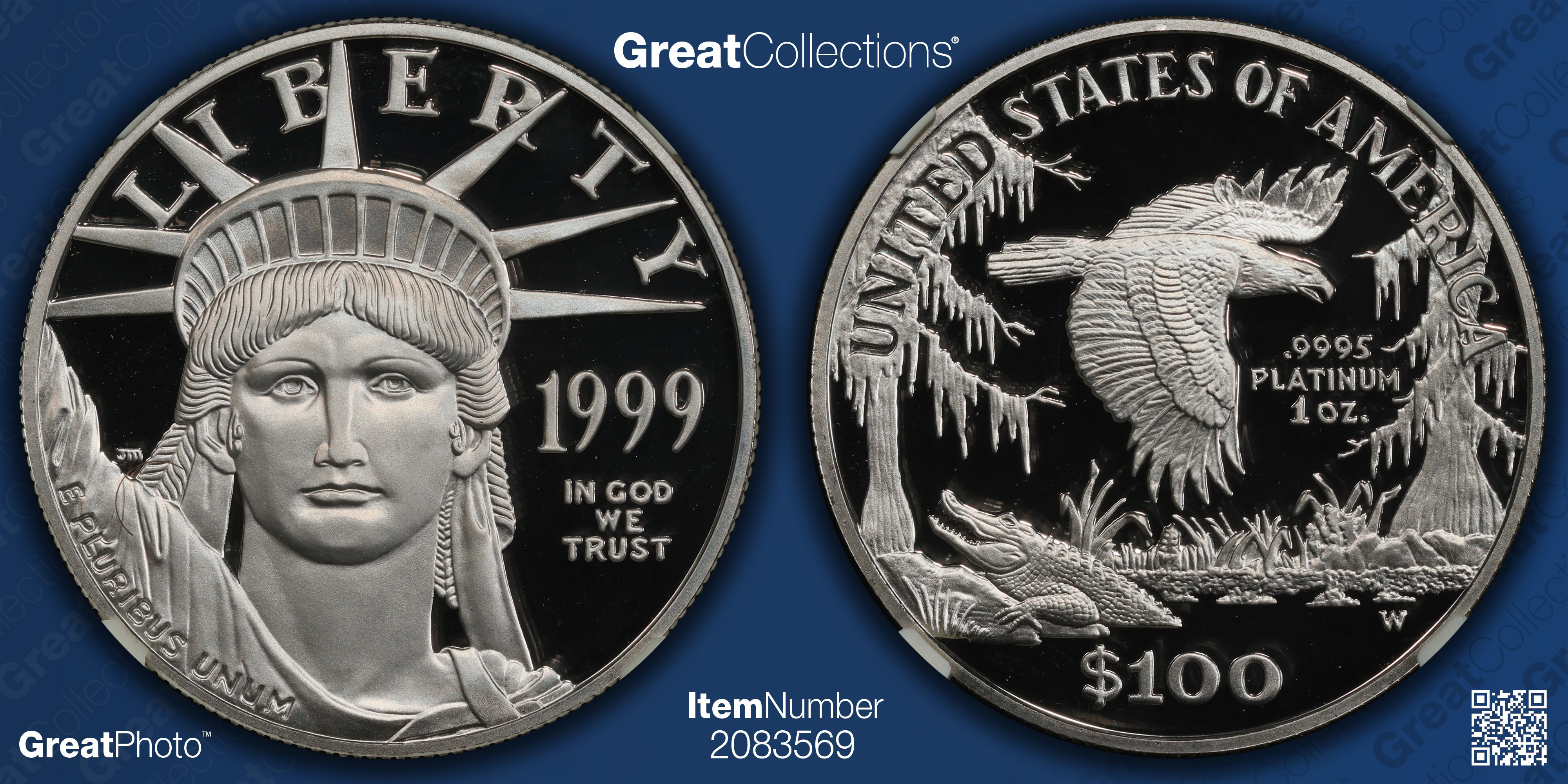 1999-W $100 One-Ounce Platinum American Eagle NGC Proof-70 UC