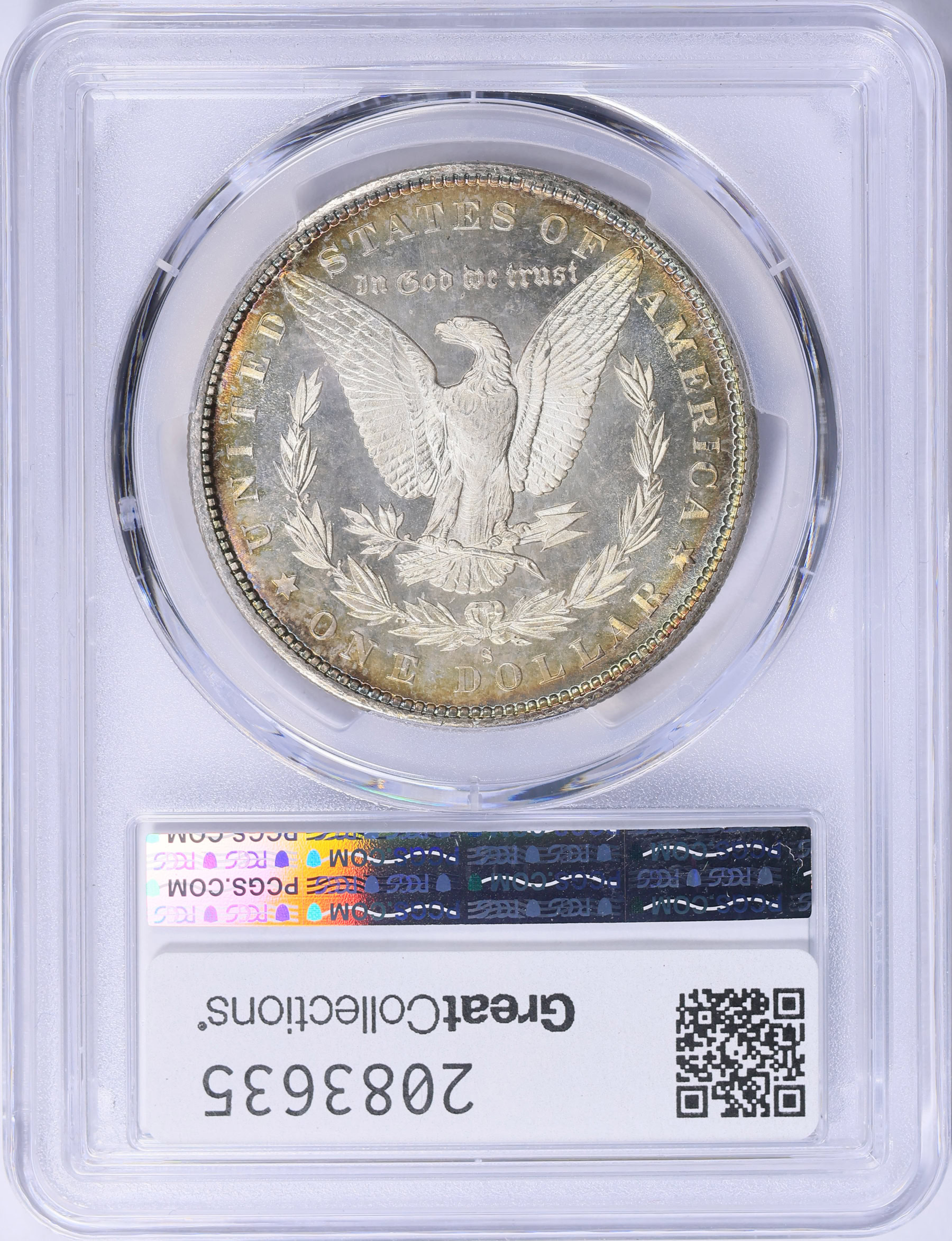 1880-S Morgan Silver Dollar PCGS MS-68 (CAC Green) (Toned) (Item