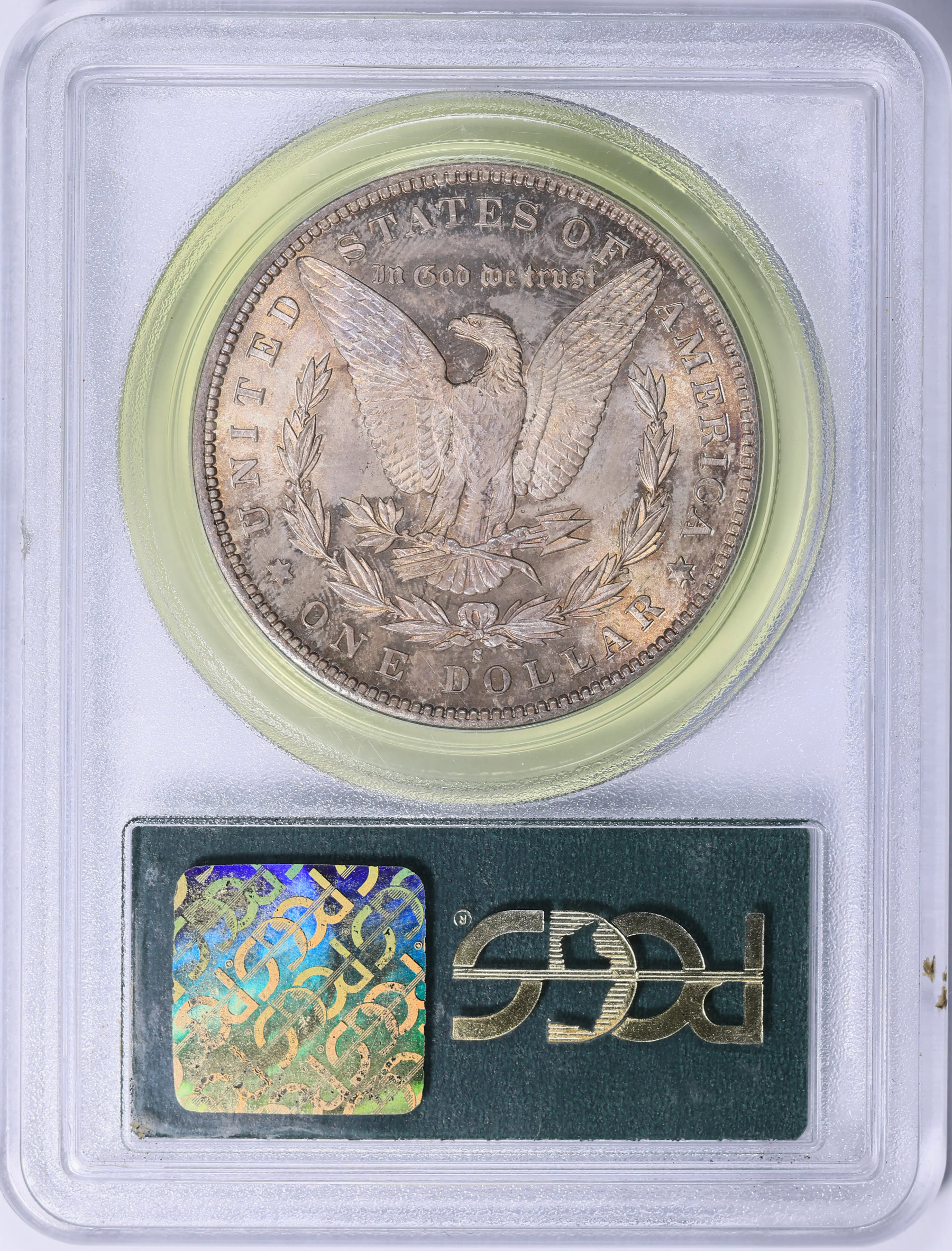 1894-S Morgan Silver Dollar PCGS MS-66 (CAC Green) OGH (Toned