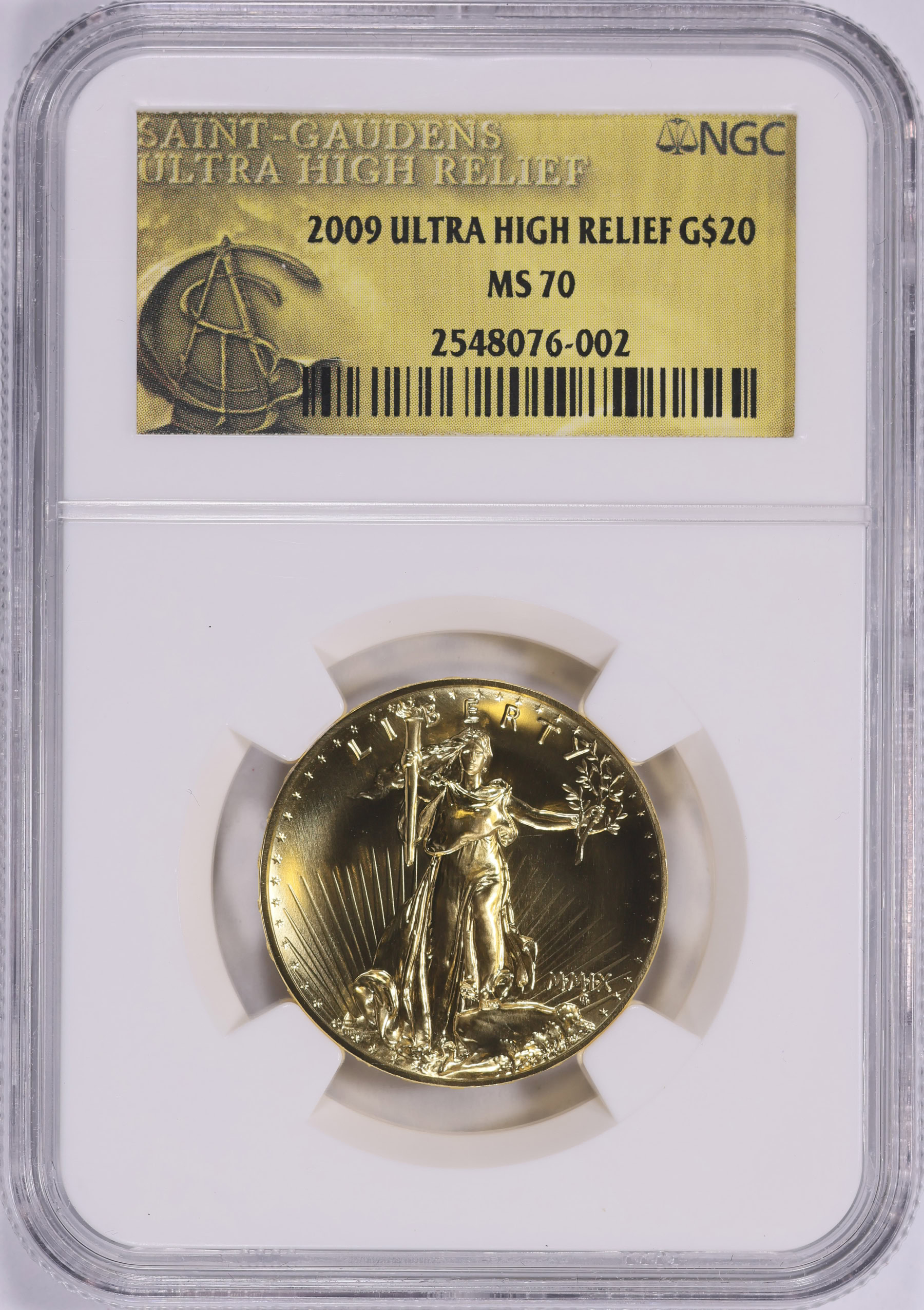 2009 MMIX Ultra High Relief $20 Gold NGC MS-70 (Item 2084301