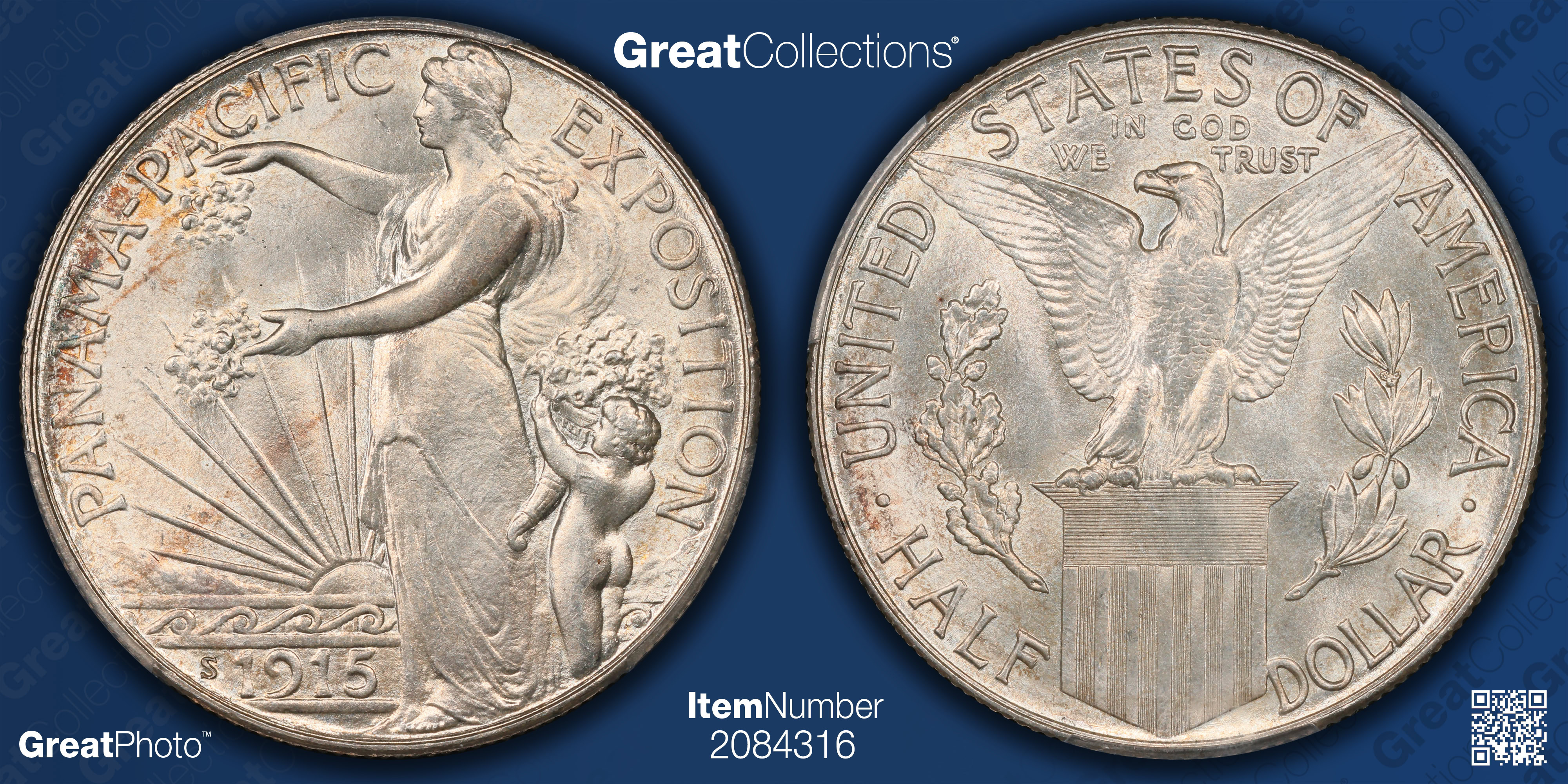 1915-S Panama-Pacific Exposition Half Dollar PCGS MS-67 (Item