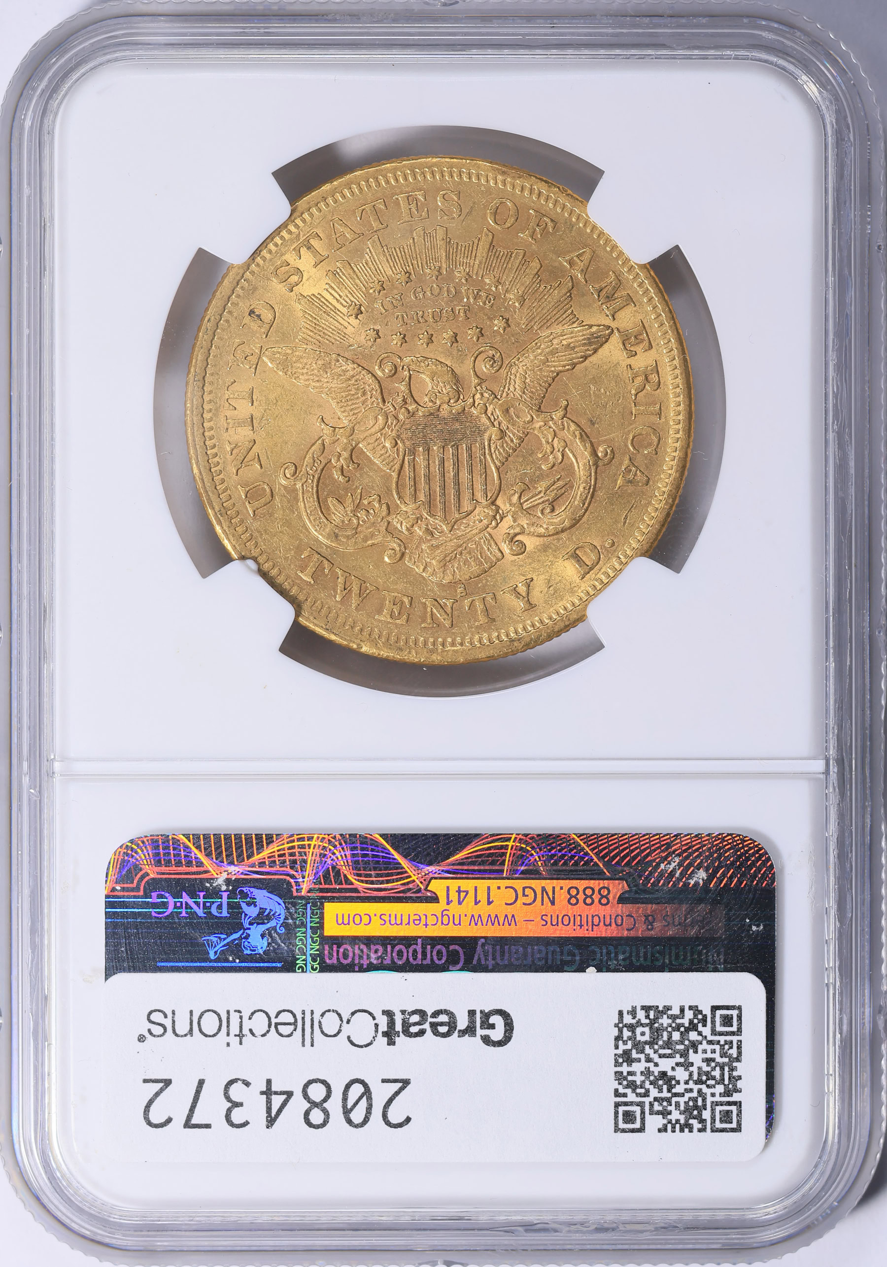 1876-S Liberty Gold Double Eagle NGC AU-55 (CAC Green) (Item