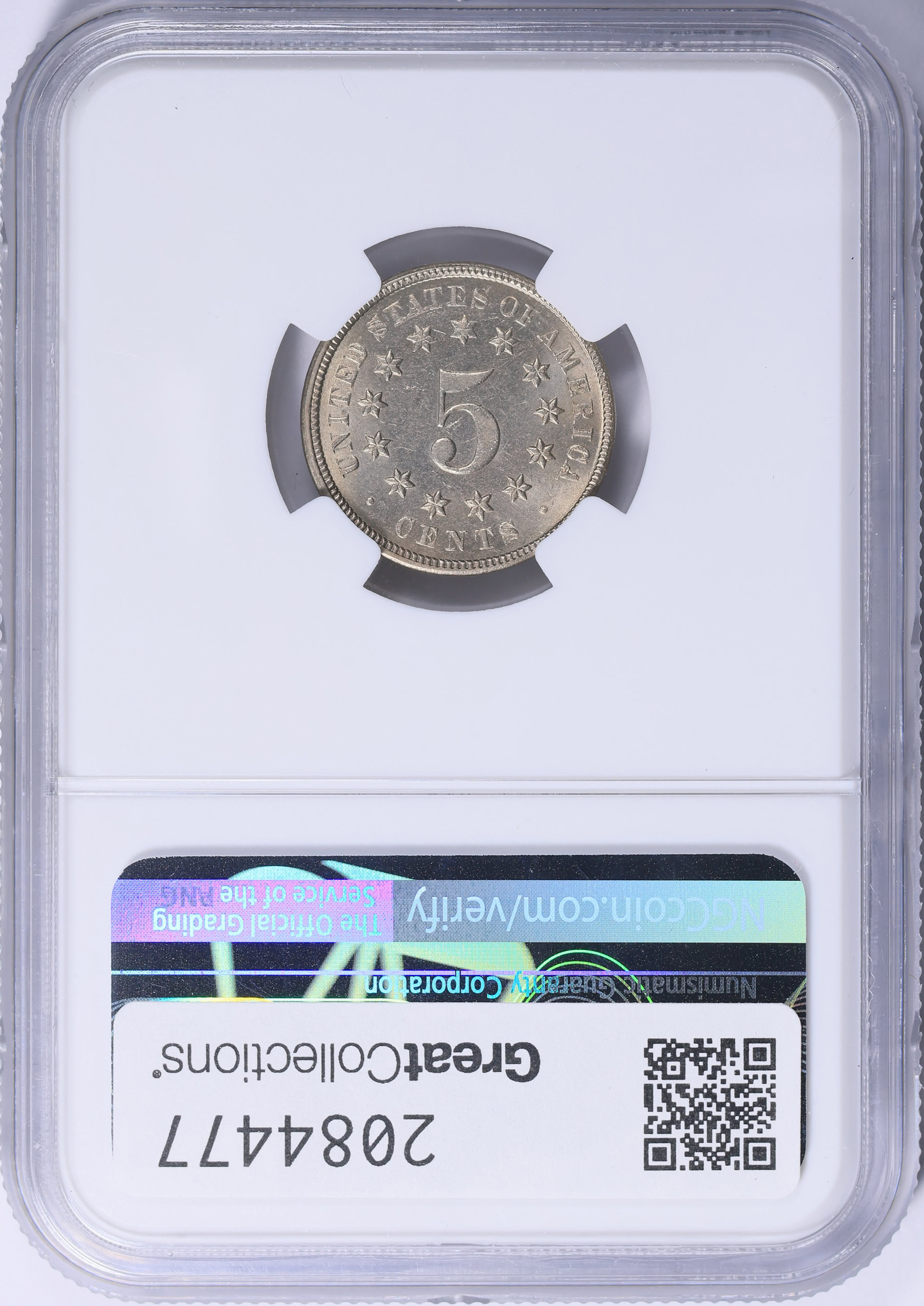 1870 Shield Nickel NGC MS-64 (Item 2084477) | GreatCollections