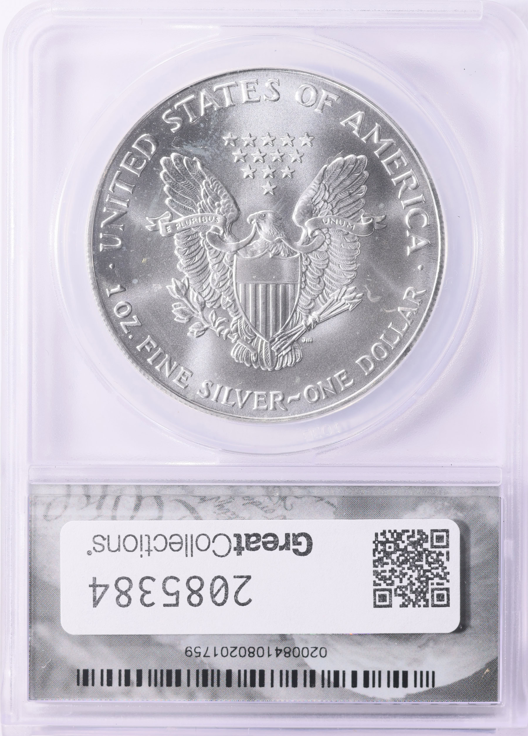 1993 $1 Silver Eagle ANACS MS-69 (Eagle Label) (Item 2085384