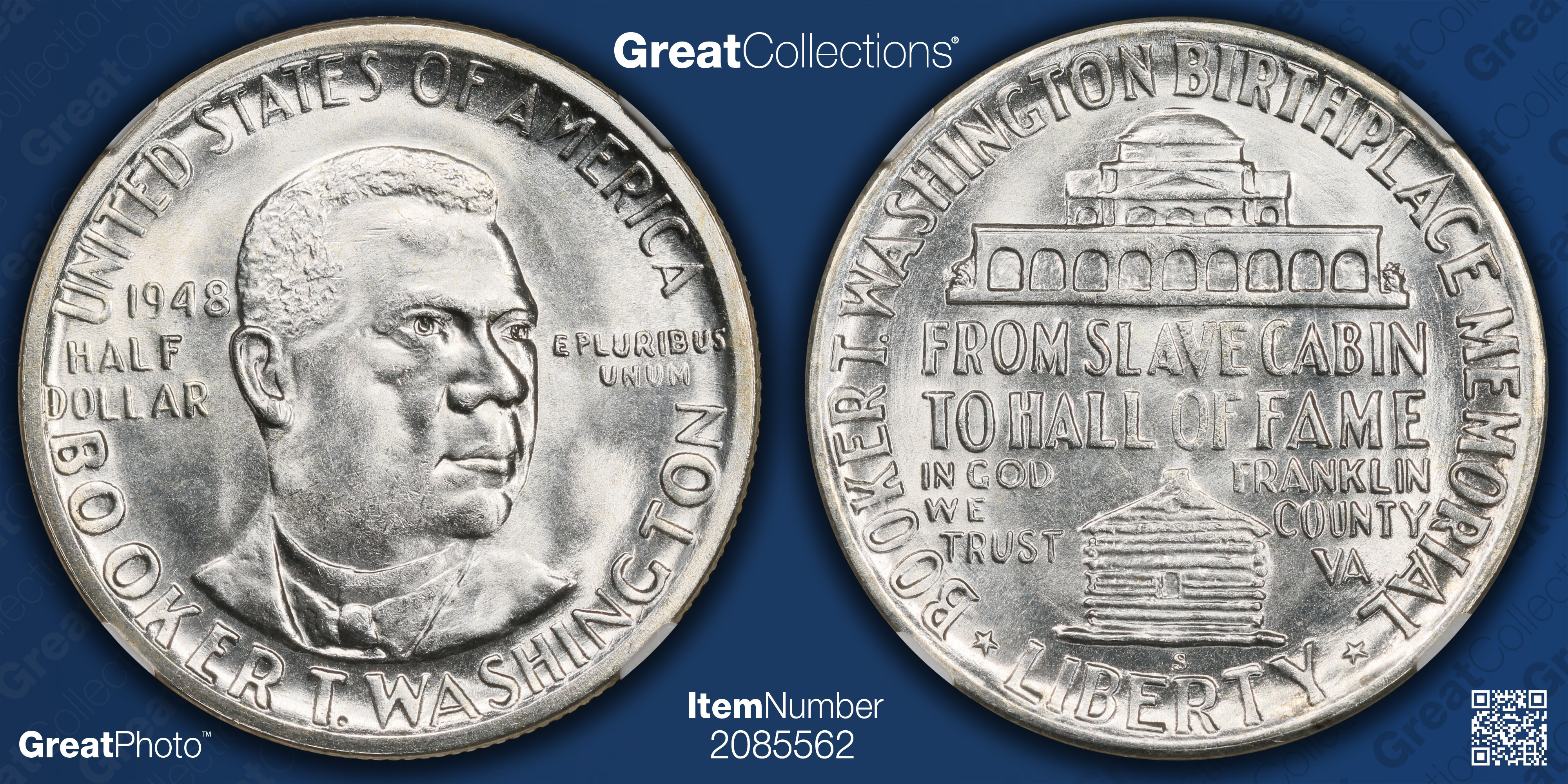 1948-S Booker T. Washington Memorial Half Dollar NGC MS-67 (CAC
