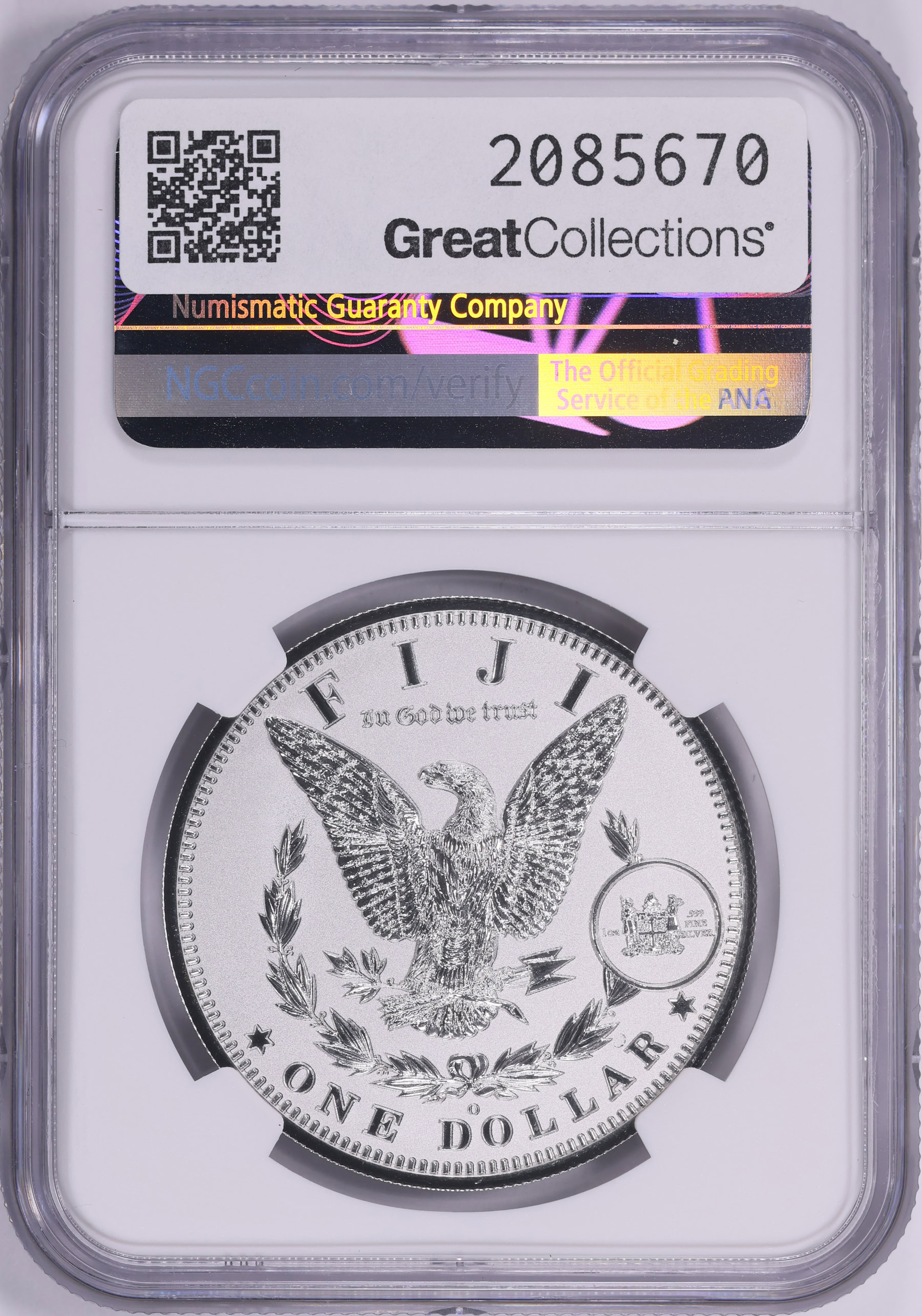 Fiji 2022-O Silver Dollar Morgan Dollar Reverse Proof First Day of