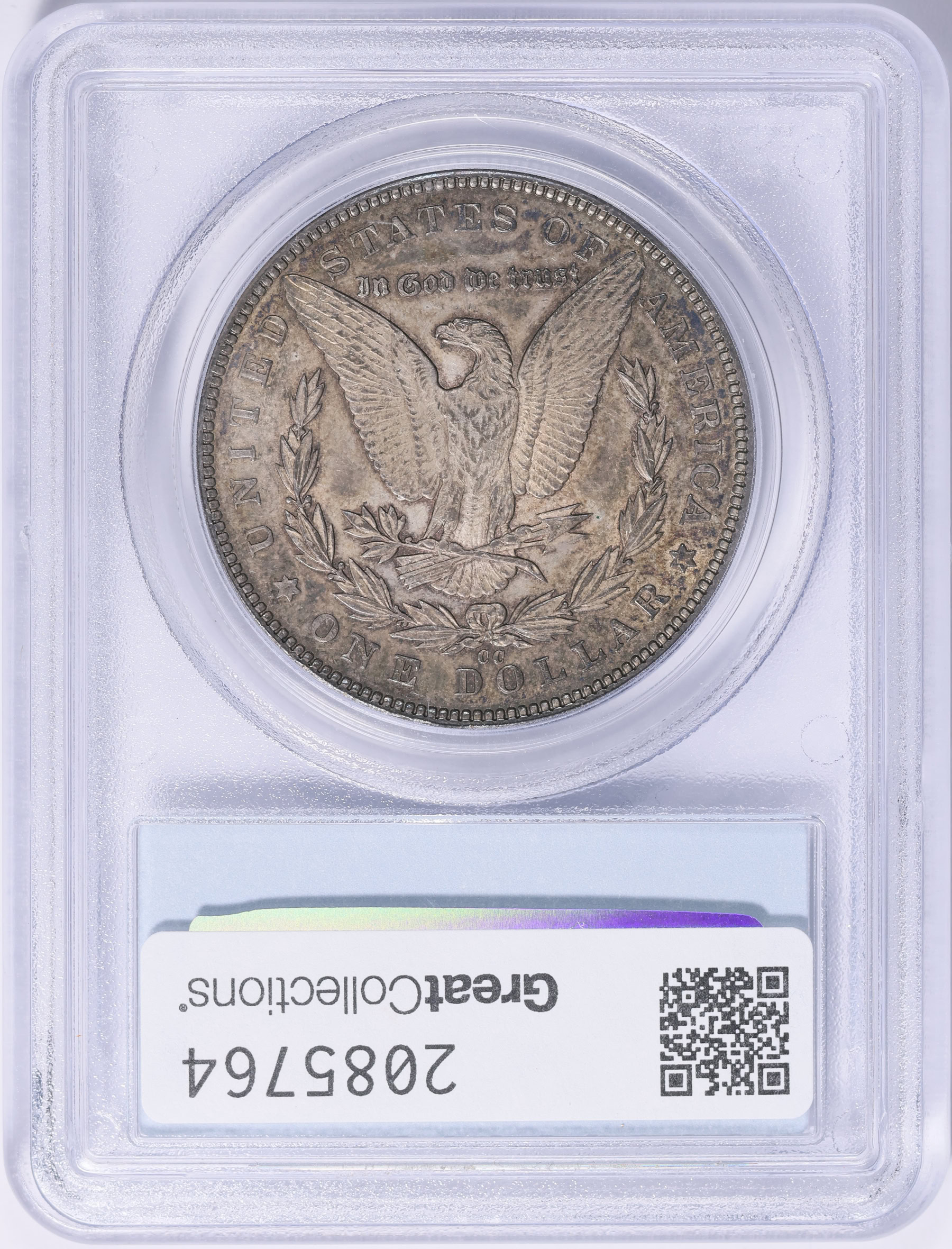1893-CC Morgan Silver Dollar PCGS AU-55 (CAC Green) (Toned) (Item