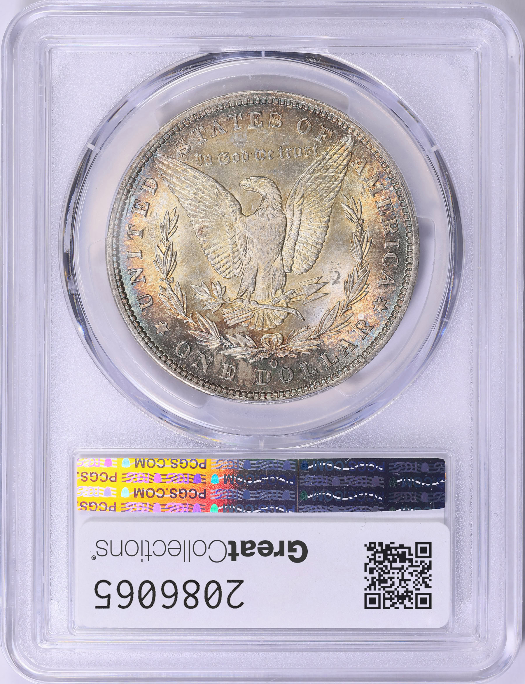 1888-O Morgan Silver Dollar PCGS MS-66 (CAC Green) (Toned) (Item
