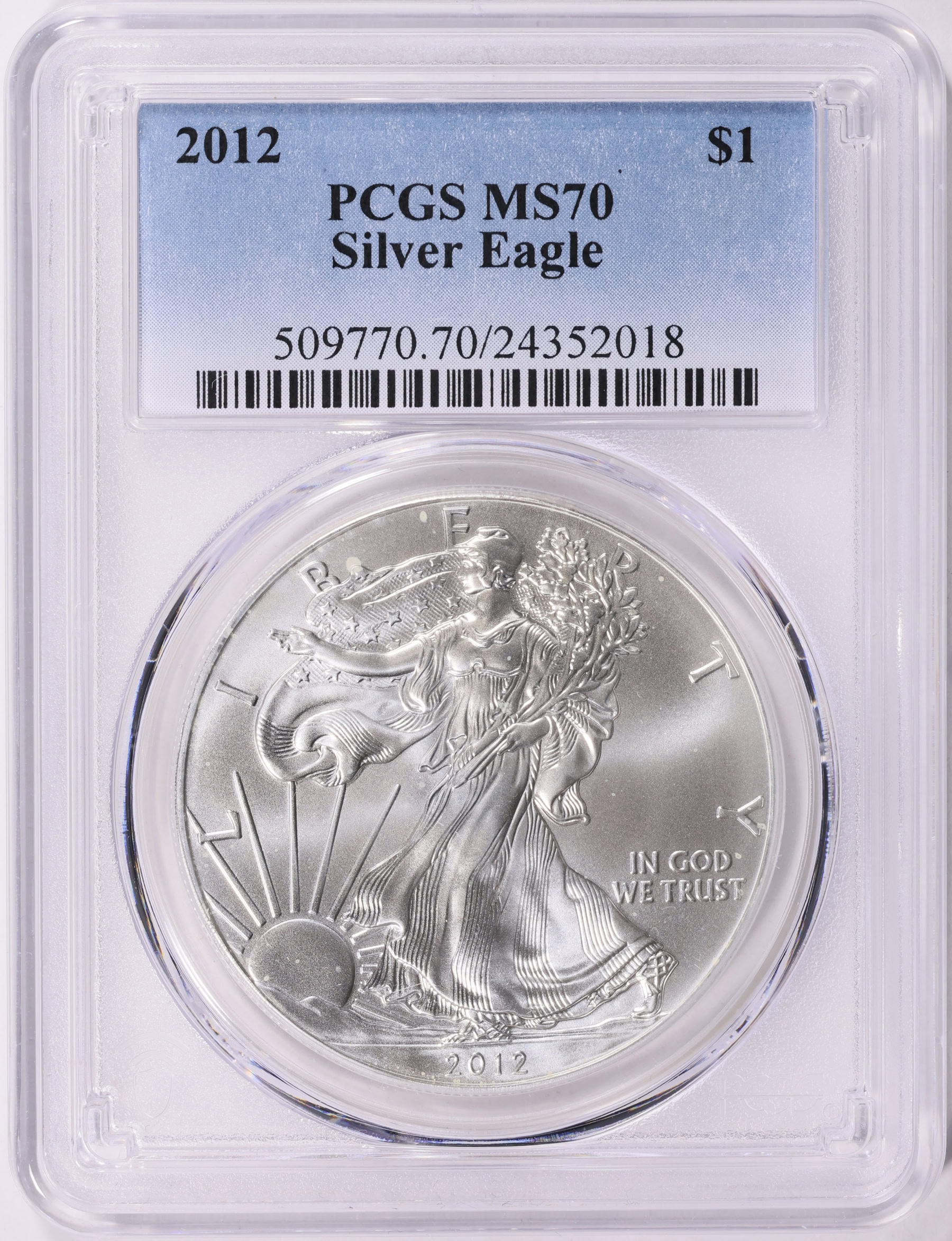 2012 $1 Silver Eagle PCGS MS-70 (Item 2086741) | GreatCollections