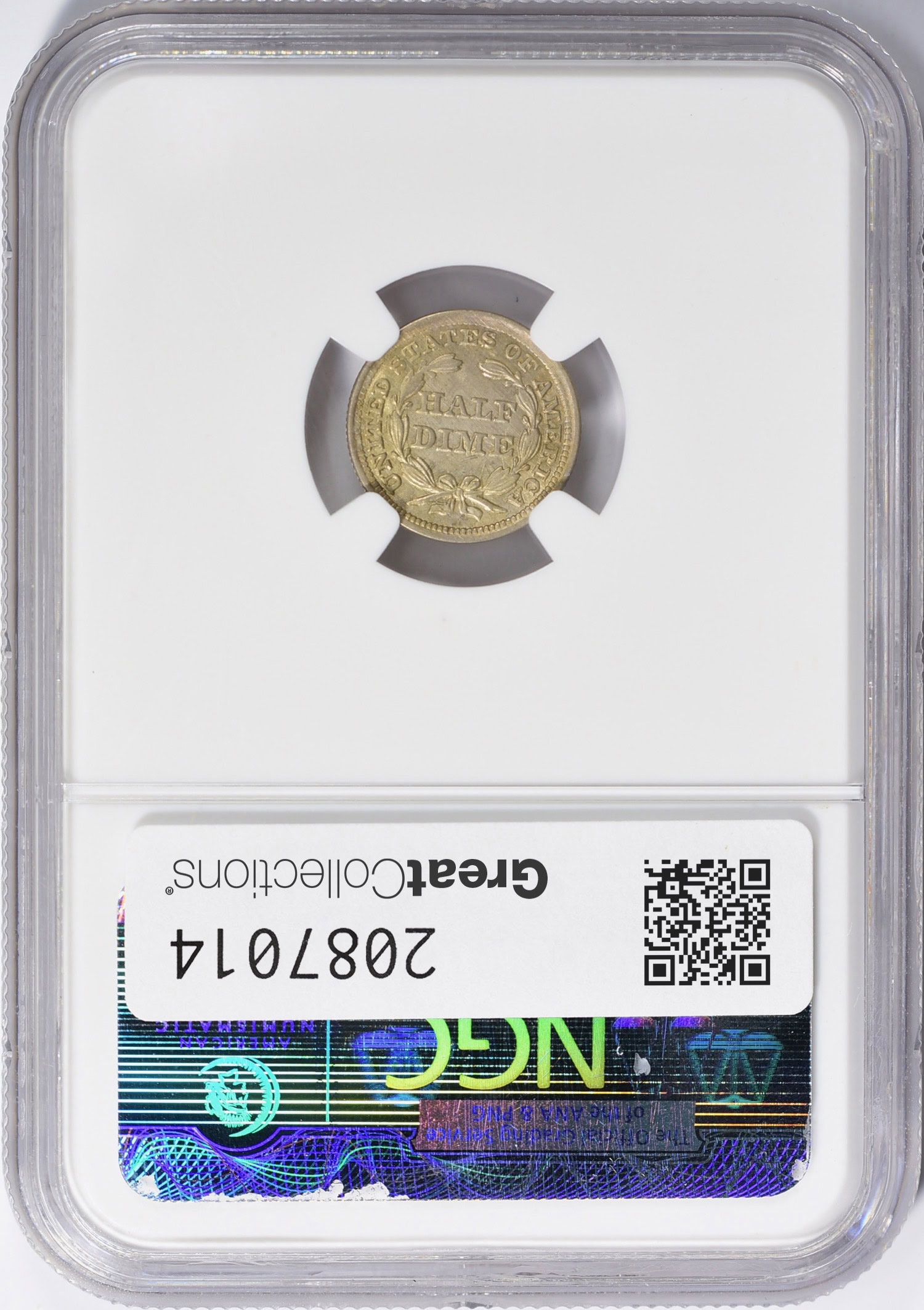 1857 Seated Liberty Half Dime NGC MS-64 (Item 2087014