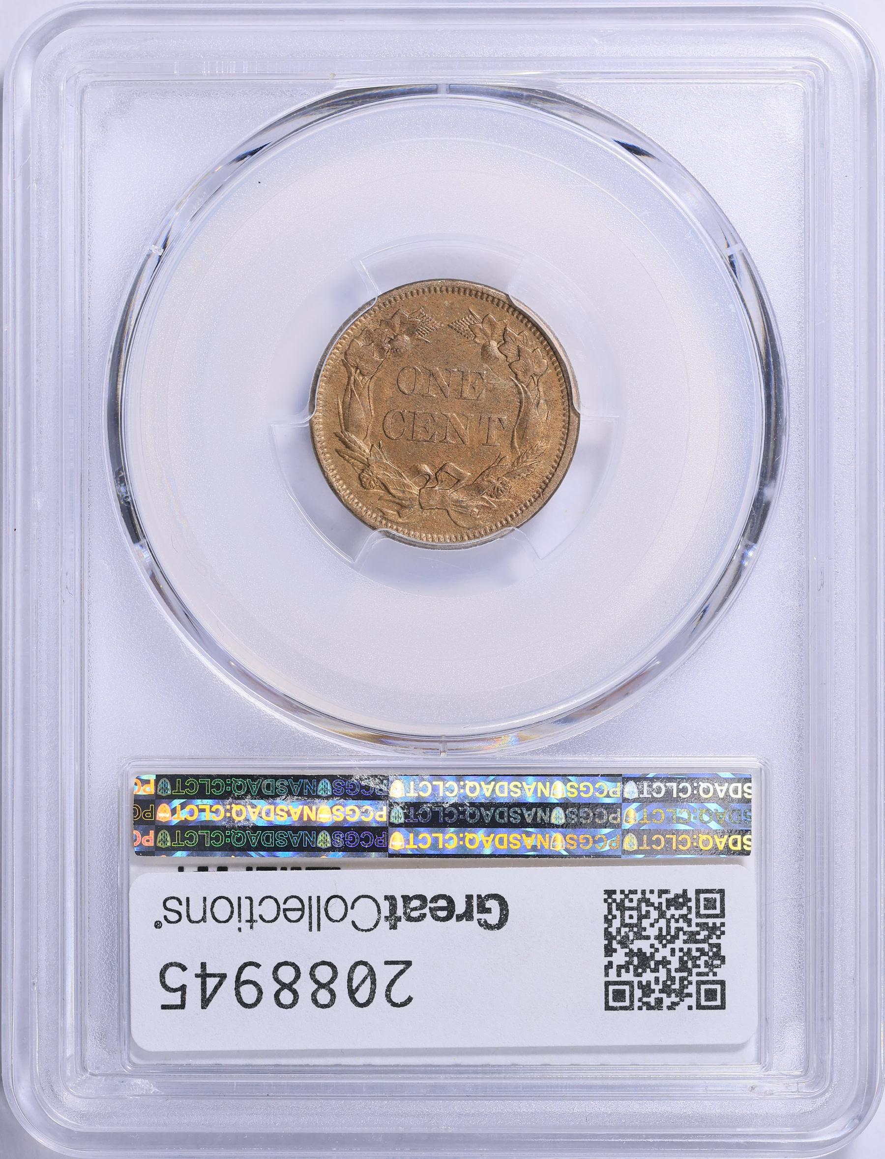 1858 Flying Eagle Cent Large Letters PCGS AU-55 (Item 2088945