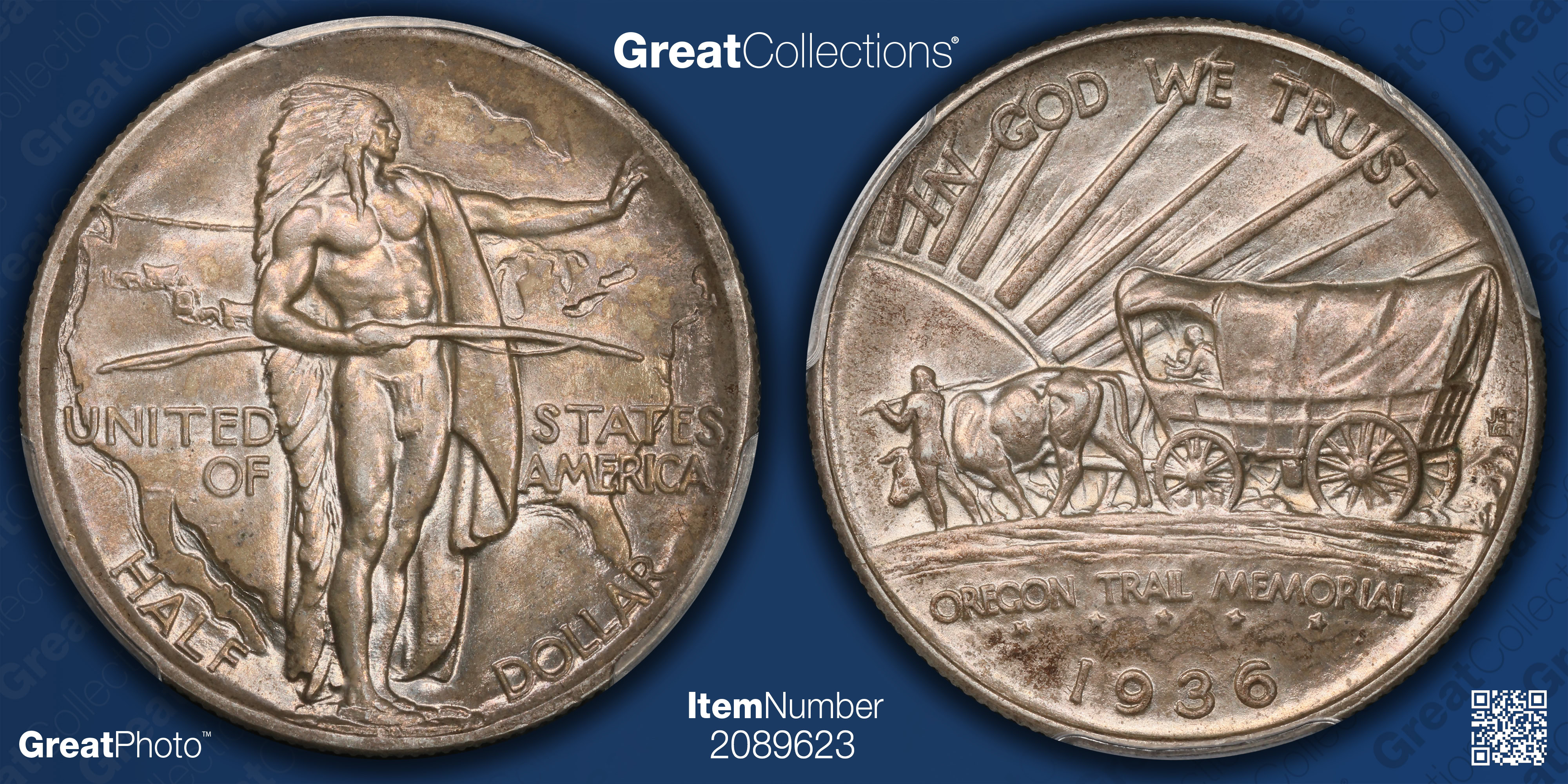 1936 Oregon Trail Memorial Half Dollar PCGS MS-66 (Item 2089623