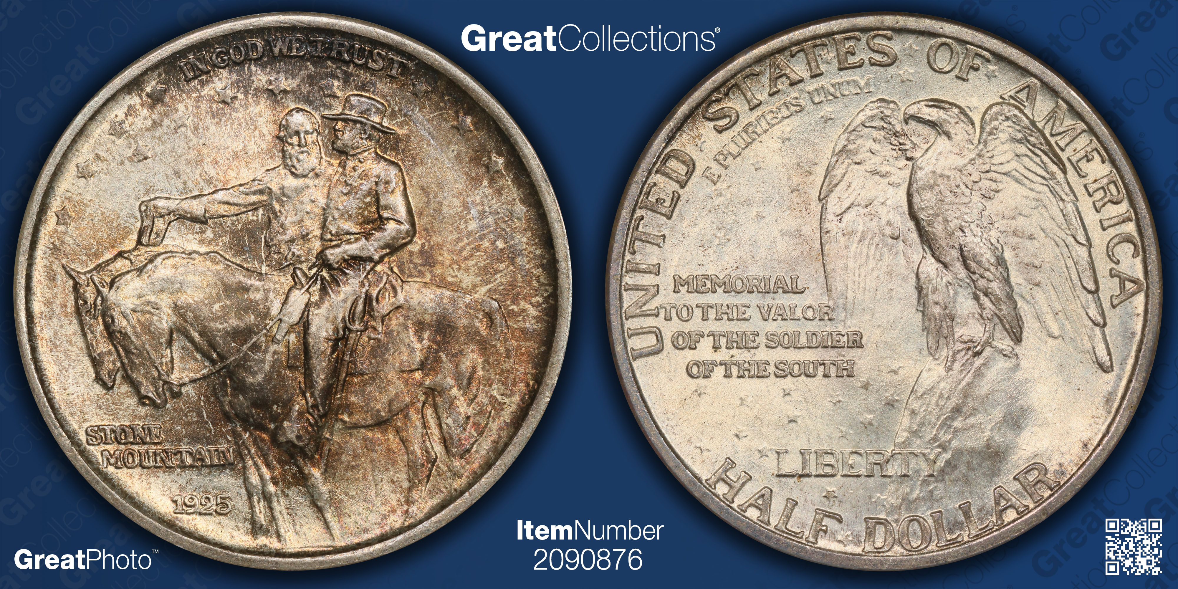 1925 Stone Mountain Memorial Half Dollar NGC MS-65 OH (Toned) (Item ...