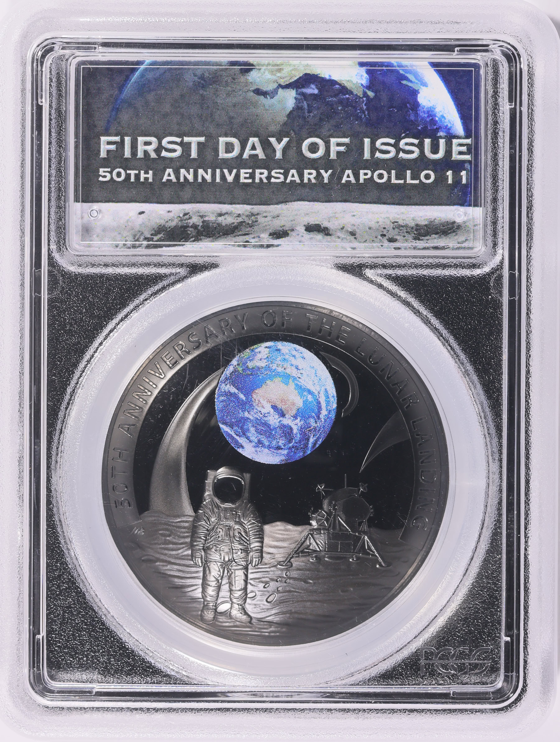 Australia 2019 Colorized Silver $5 Apollo 11 50th Anniversary KM-3740 ...
