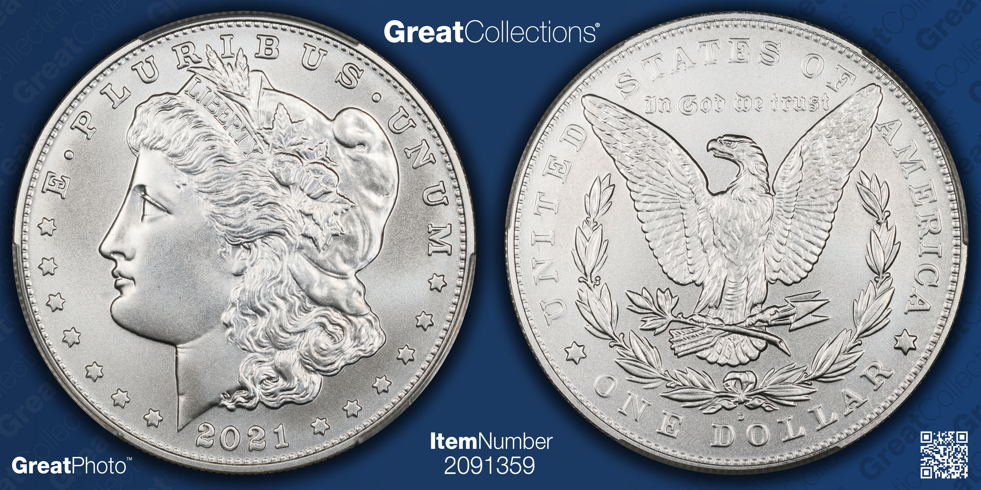 2021-D Morgan Silver Dollar 100th Anniversary CACG MS-70 (Item