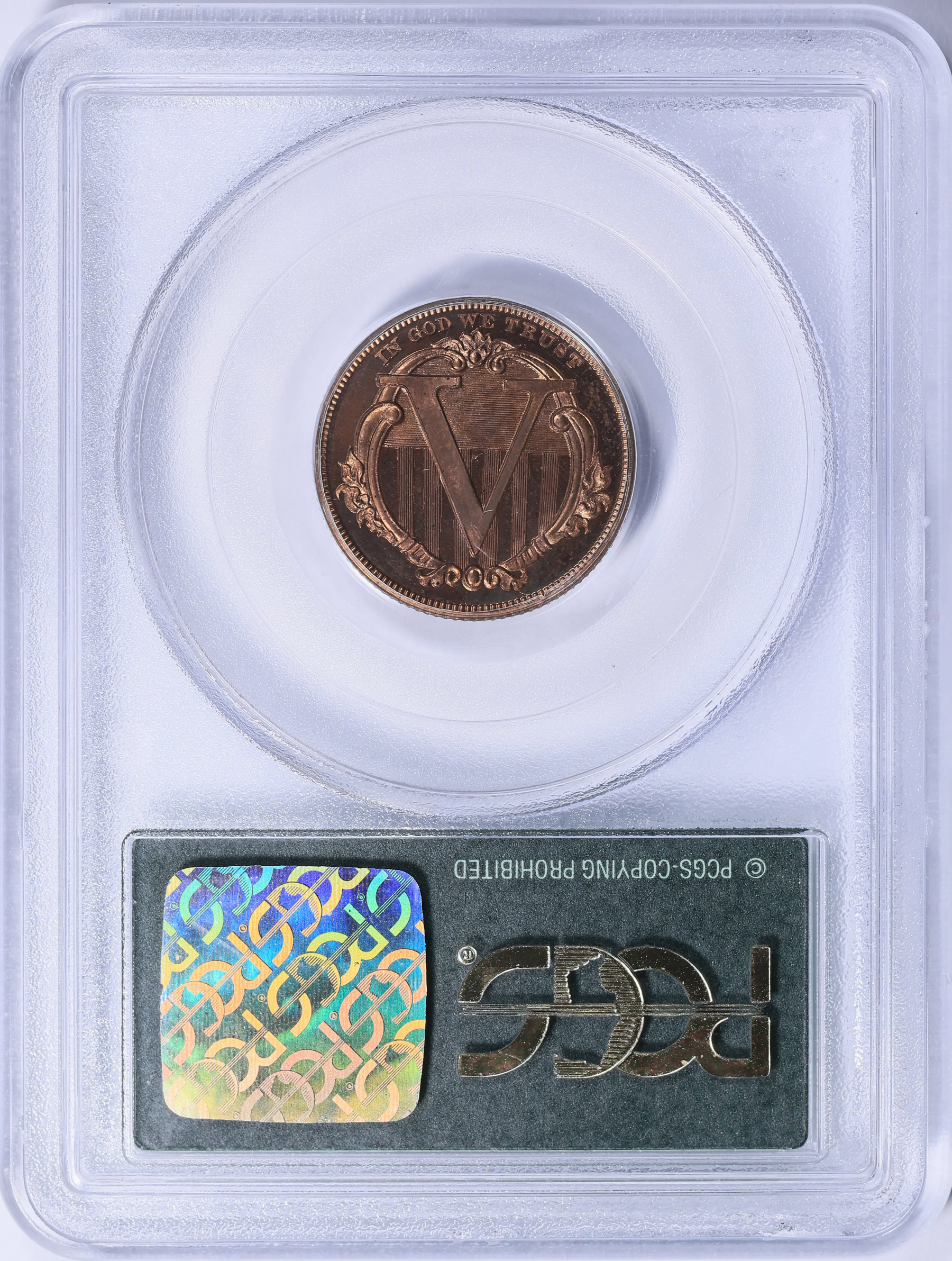 Pattern 1867 5c Nickel J-564 PCGS Proof-64 RD (CAC Green) OGH