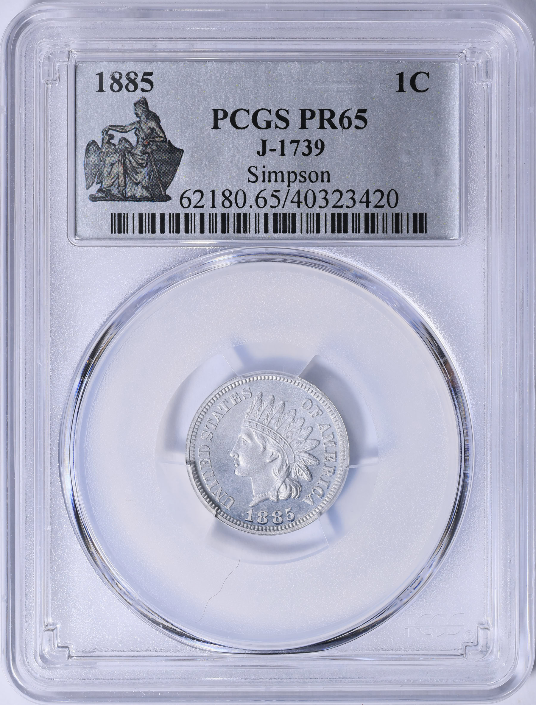 Pattern-1885-Indian-Head-Cent-Struck-In-Aluminum
