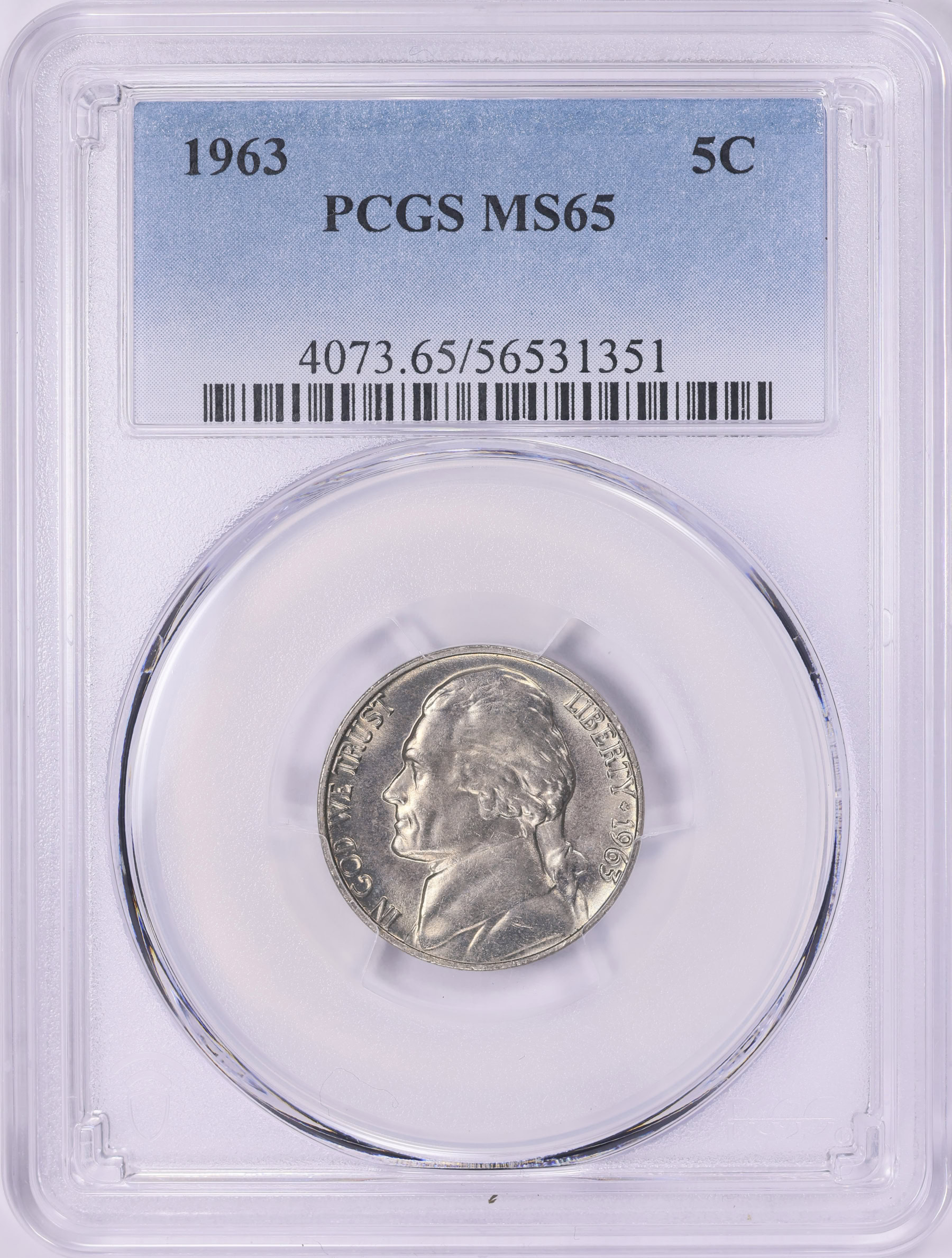 1963 Jefferson Nickel PCGS MS-65 (Item 2093084) | GreatCollections Coin ...