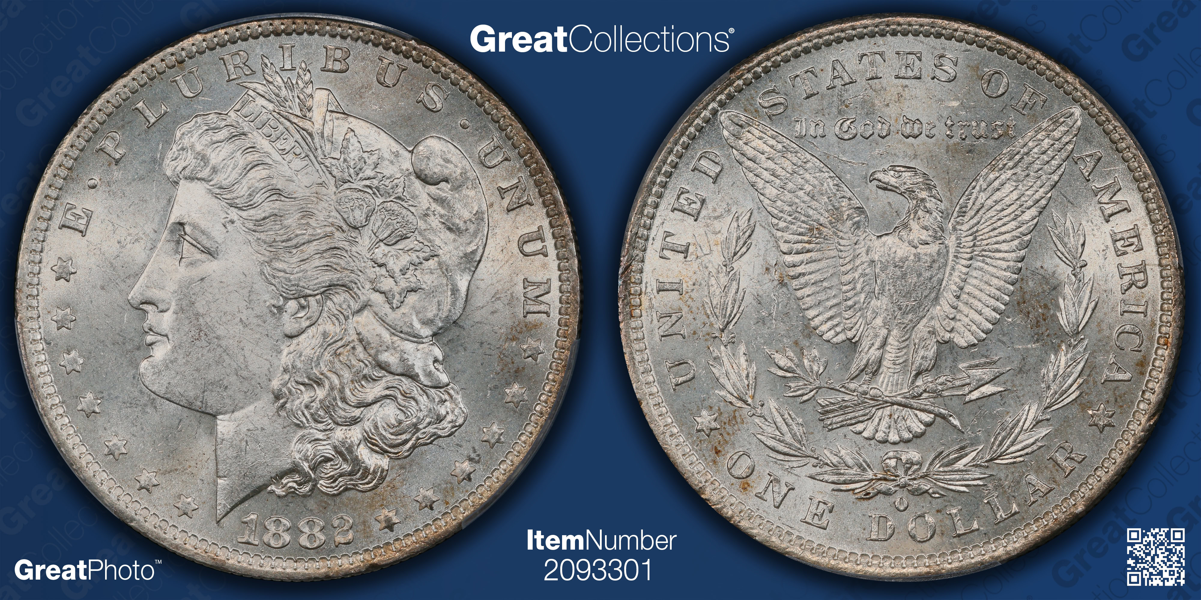 1882-O Morgan Silver Dollar PCGS MS-63 (Item 2093301