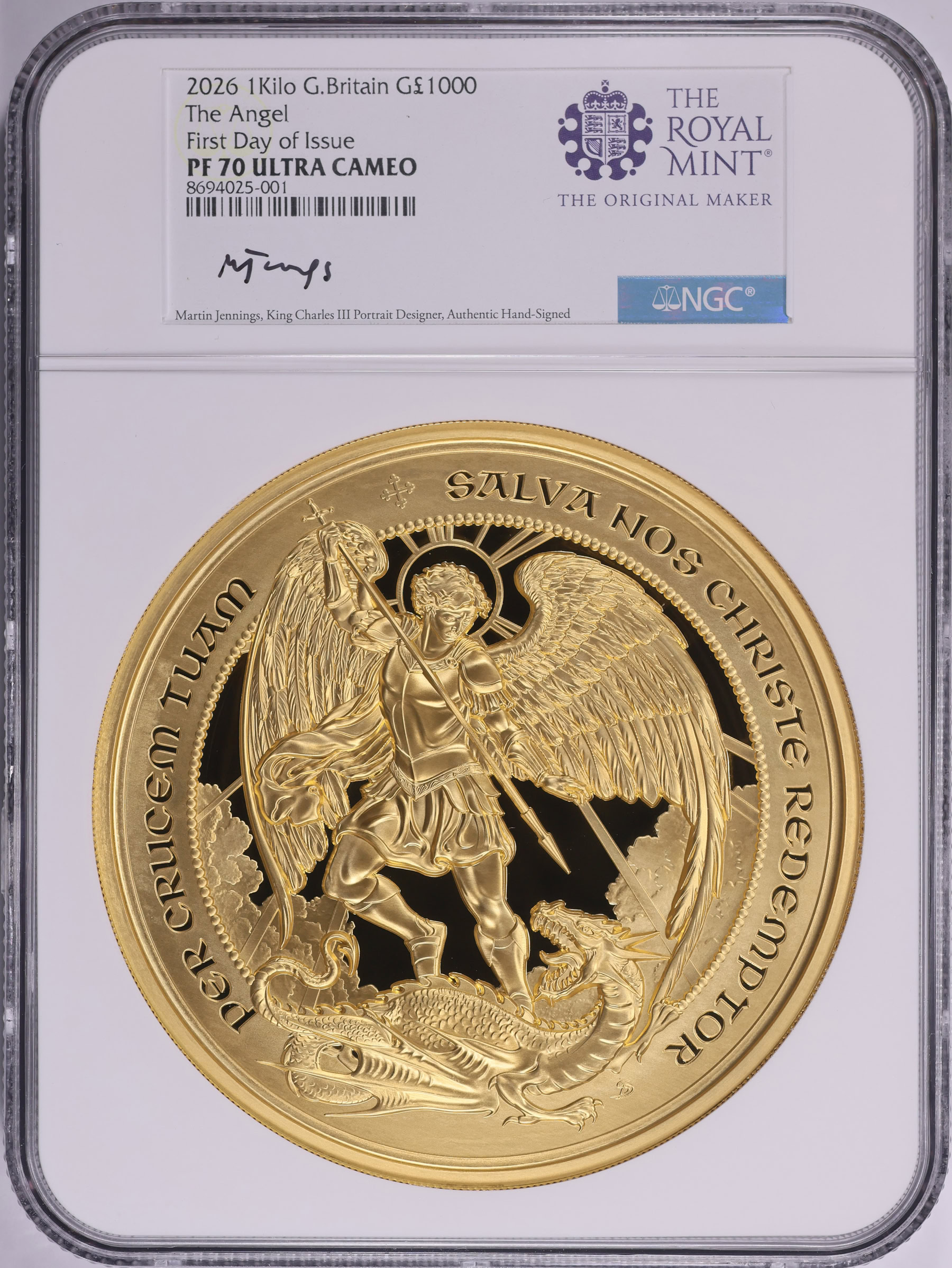 Great Britain 2026 Gold £1000 The Angel First Day of Issue NGC