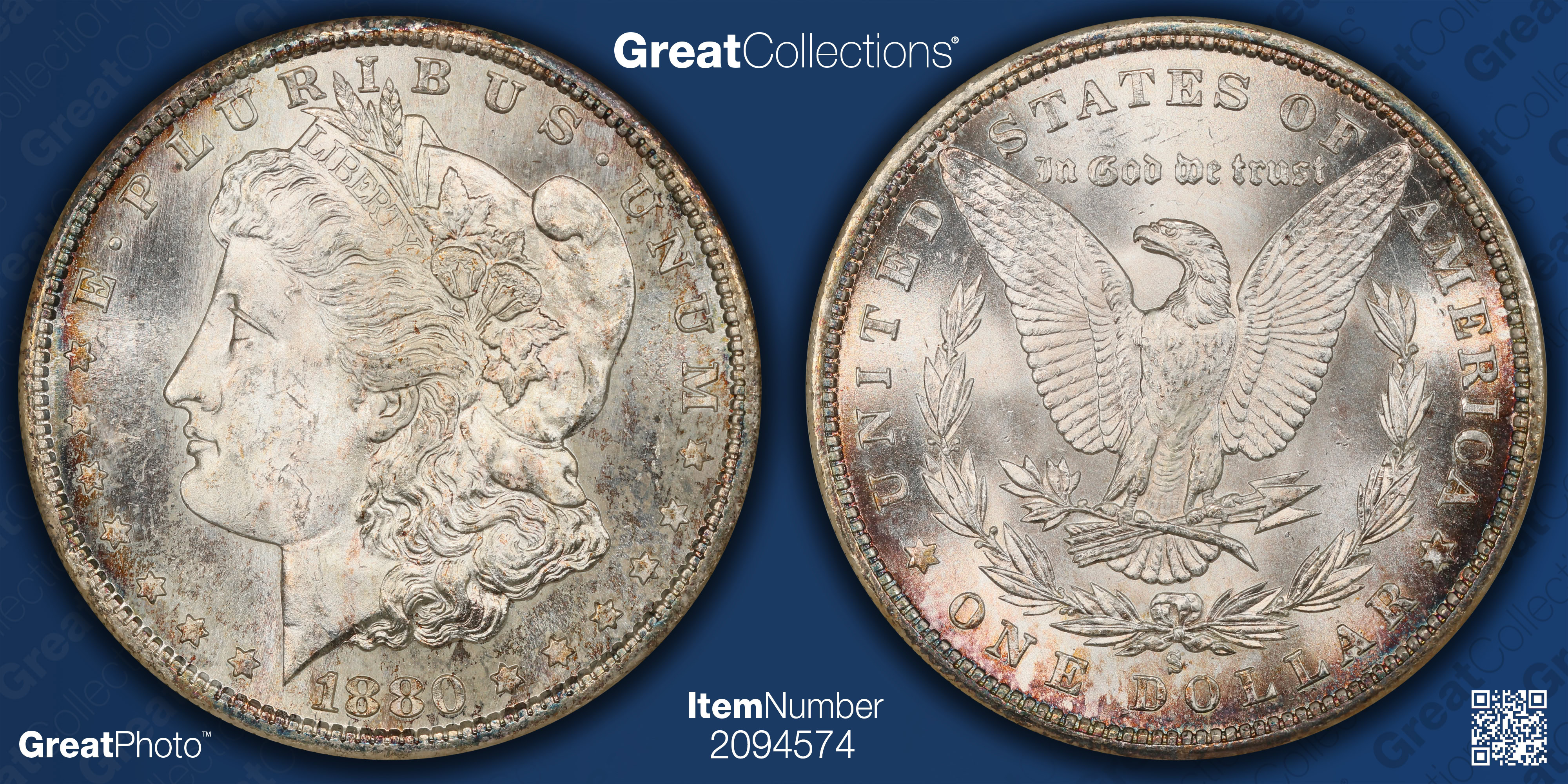 1880-S Morgan Silver Dollar NGC MS-64 (Toned) (Item 2094574 ...