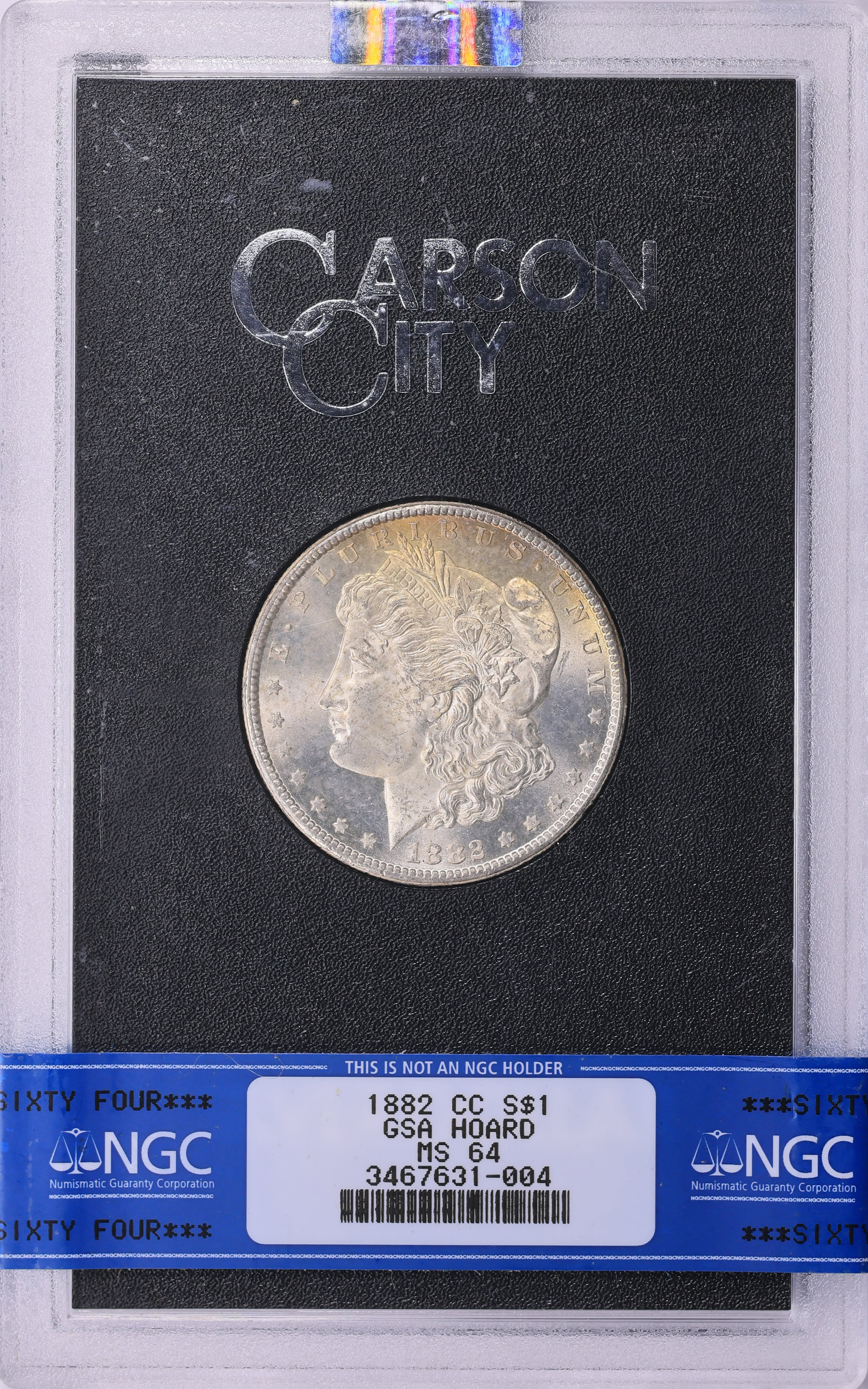 1882-CC Morgan Silver Dollar GSA Hoard NGC MS-64 (Toned) (GSA