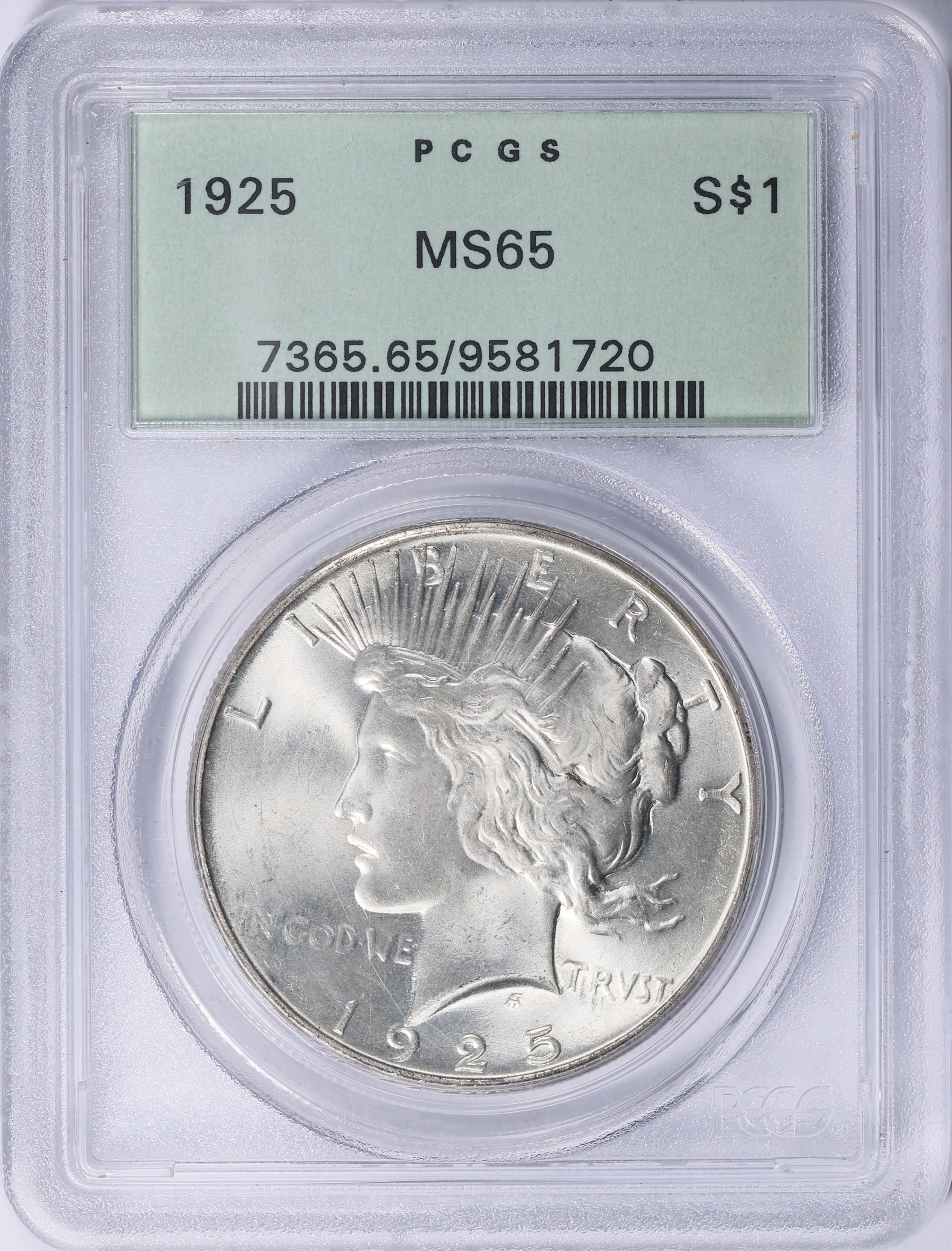 1925 Peace Silver Dollar PCGS MS-65 OGH (Item 2101146 ...
