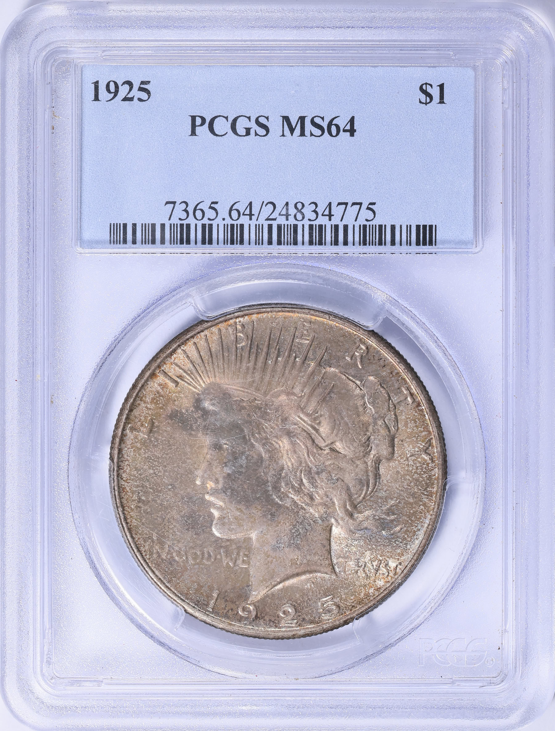 1925 Peace Silver Dollar PCGS MS-64 (Toned) (Item 2101147 ...