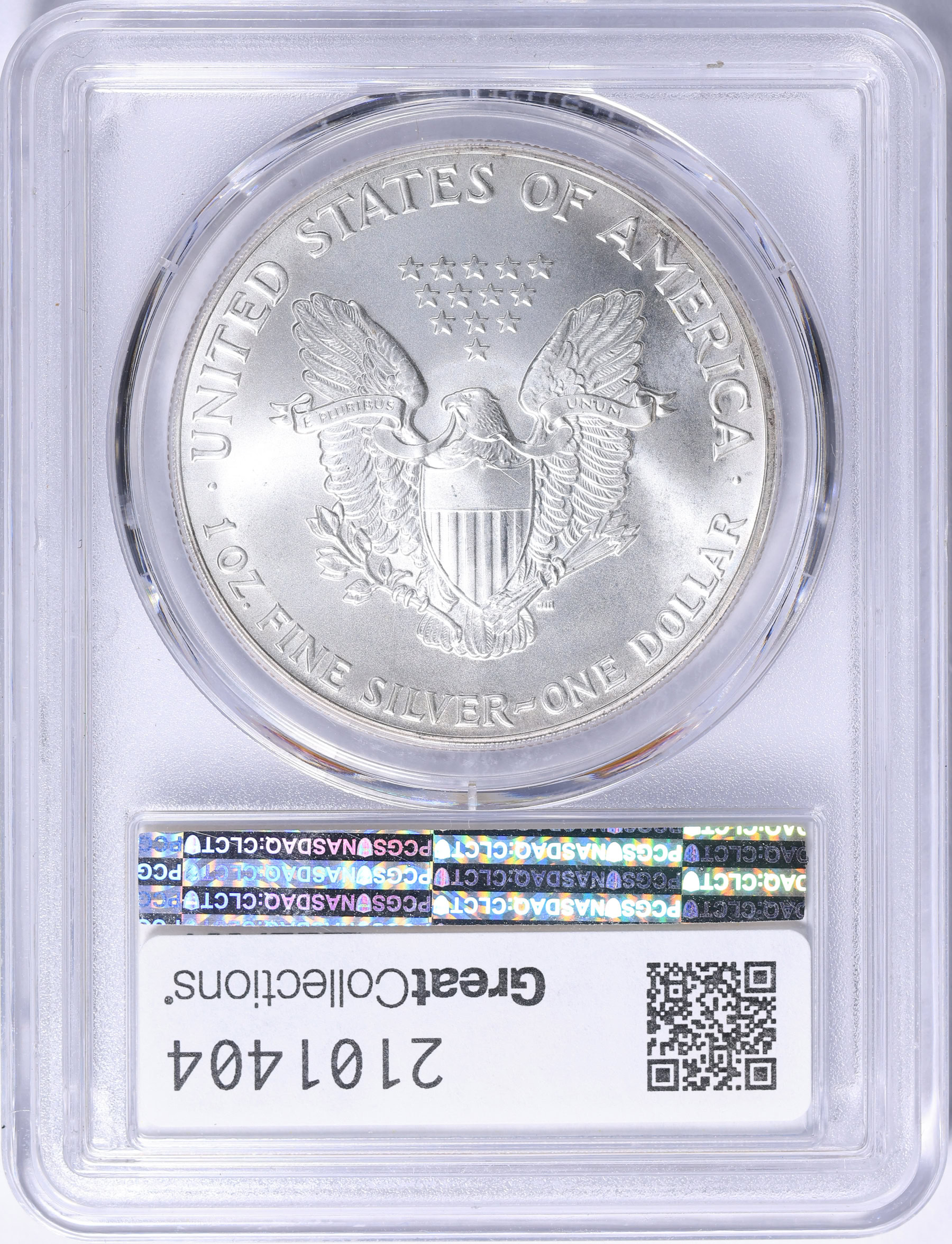 1986 $1 Silver Eagle PCGS MS-67 (Toned) (Item 2101404