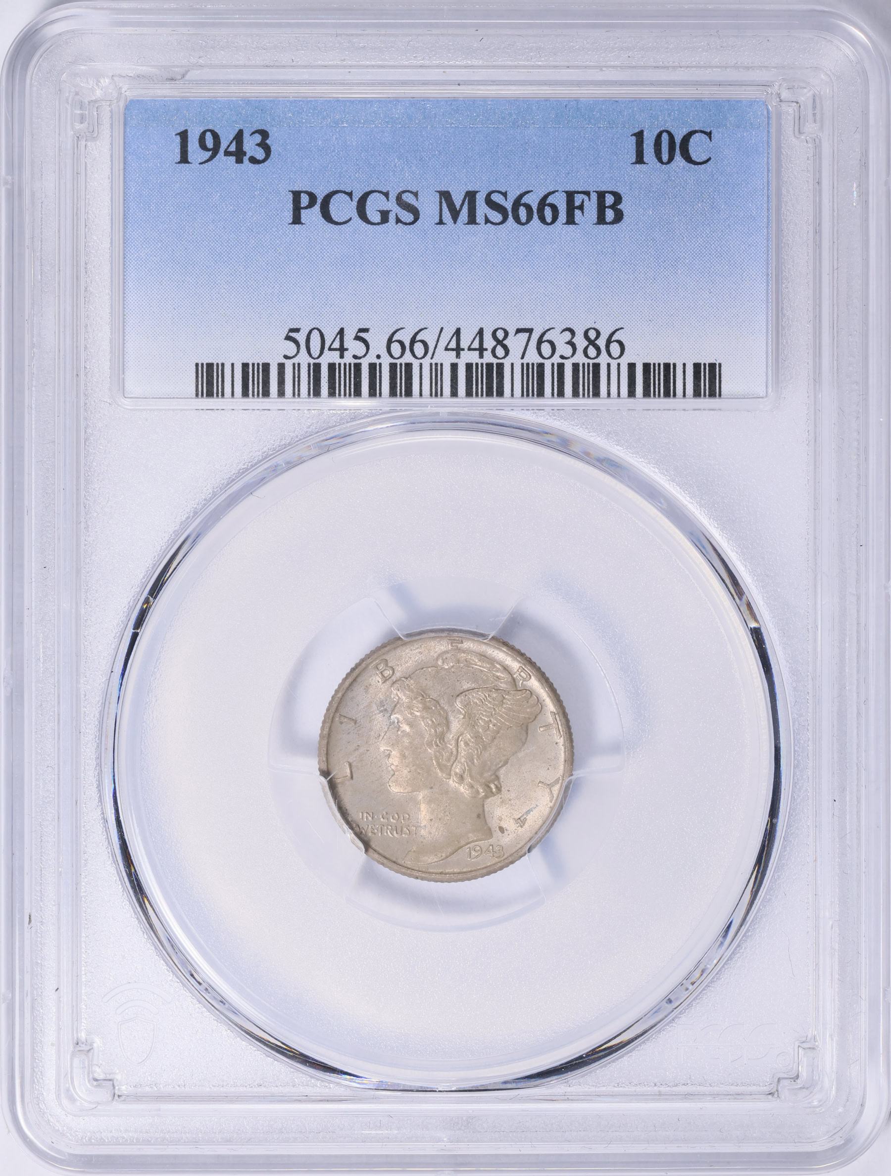 1943 Mercury Dime Pcgs Ms 66 Fb Item 2102563 Greatcollections Coin 