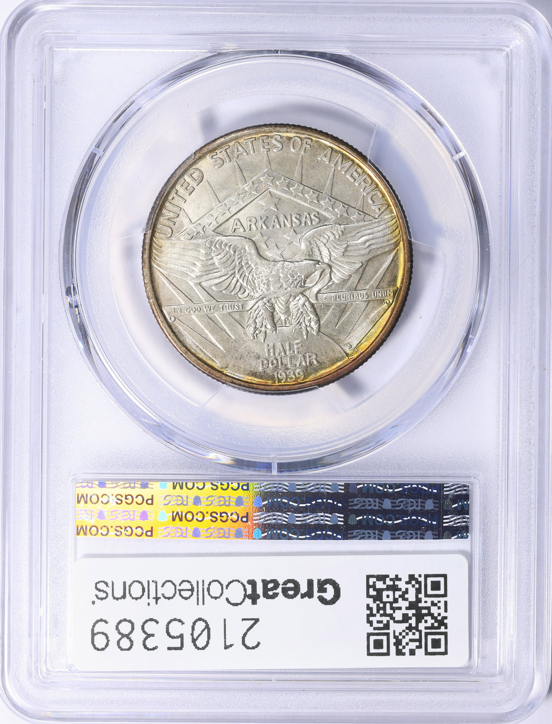 ガバナンス貨幣論 1939-S Arkansas Centennial Half Dollar PCGS MS-67+ (CAC Green