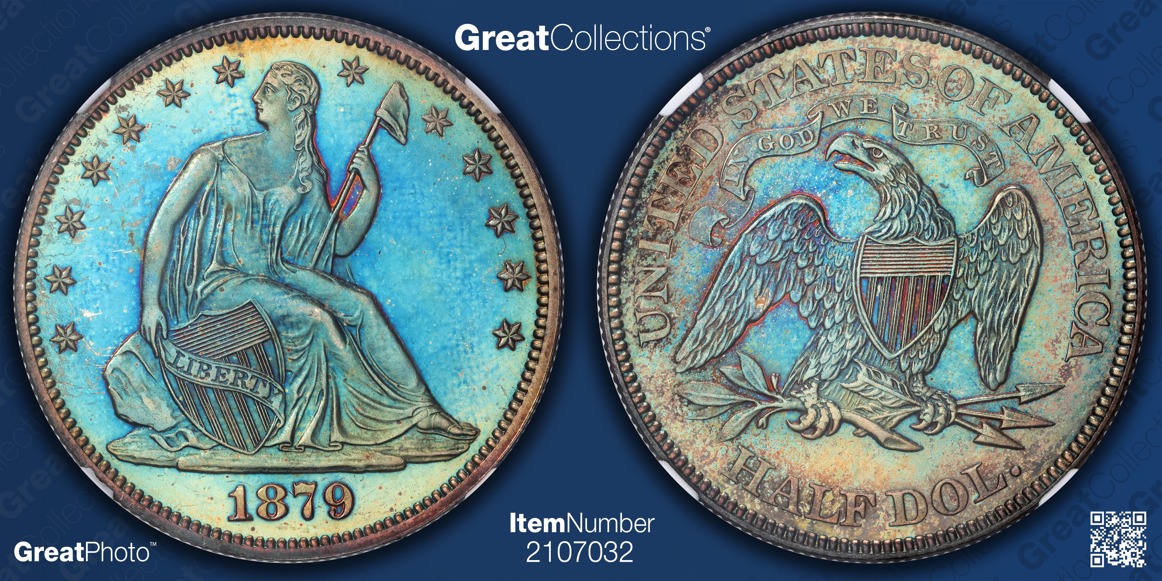 1879 Seated Liberty Half Dollar NGC Proof-64 (Toned) (Item 2107032 ...