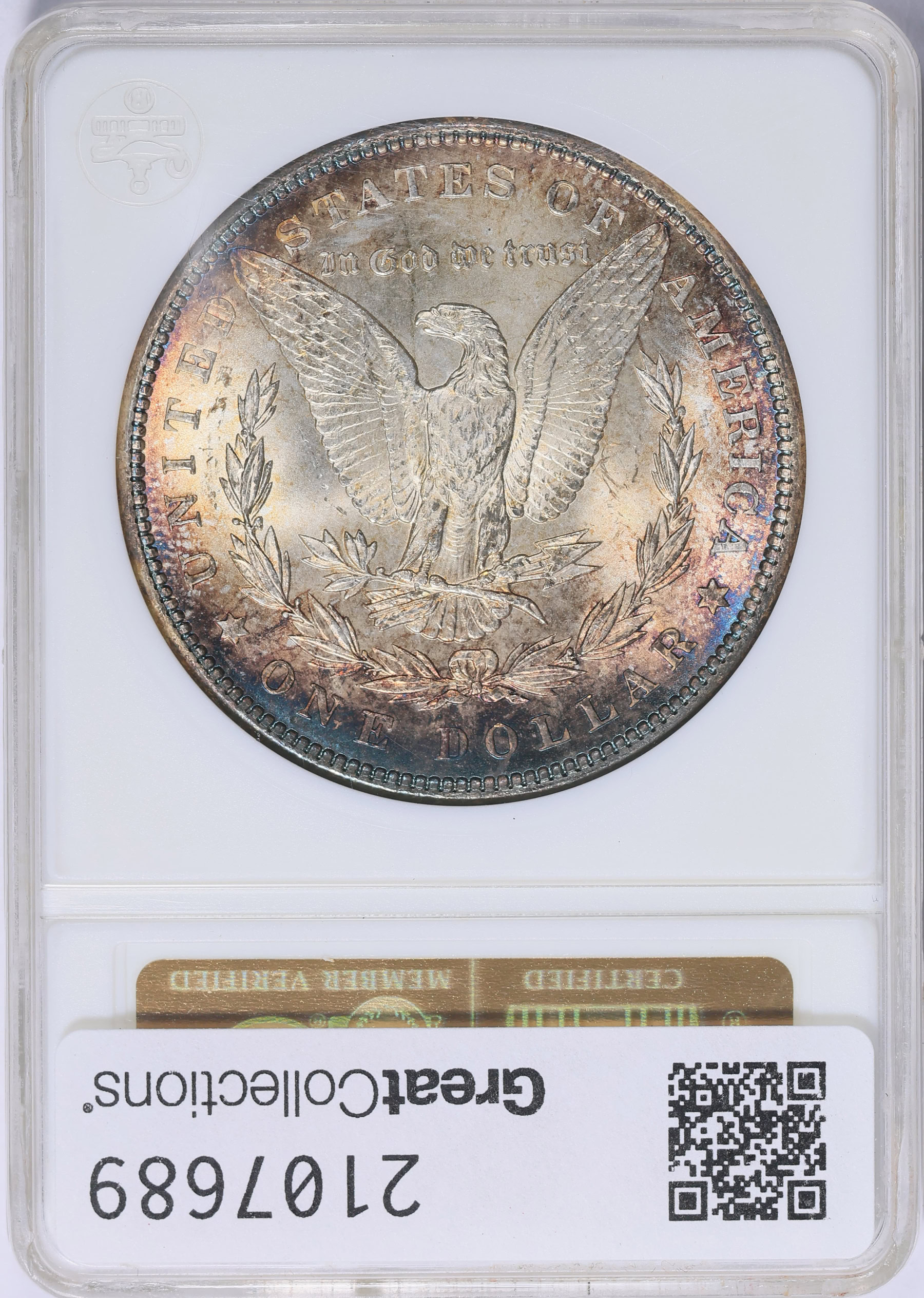 1899 Morgan Silver Dollar ANACS MS-64 OH (Toned) (Item 2107689 ...