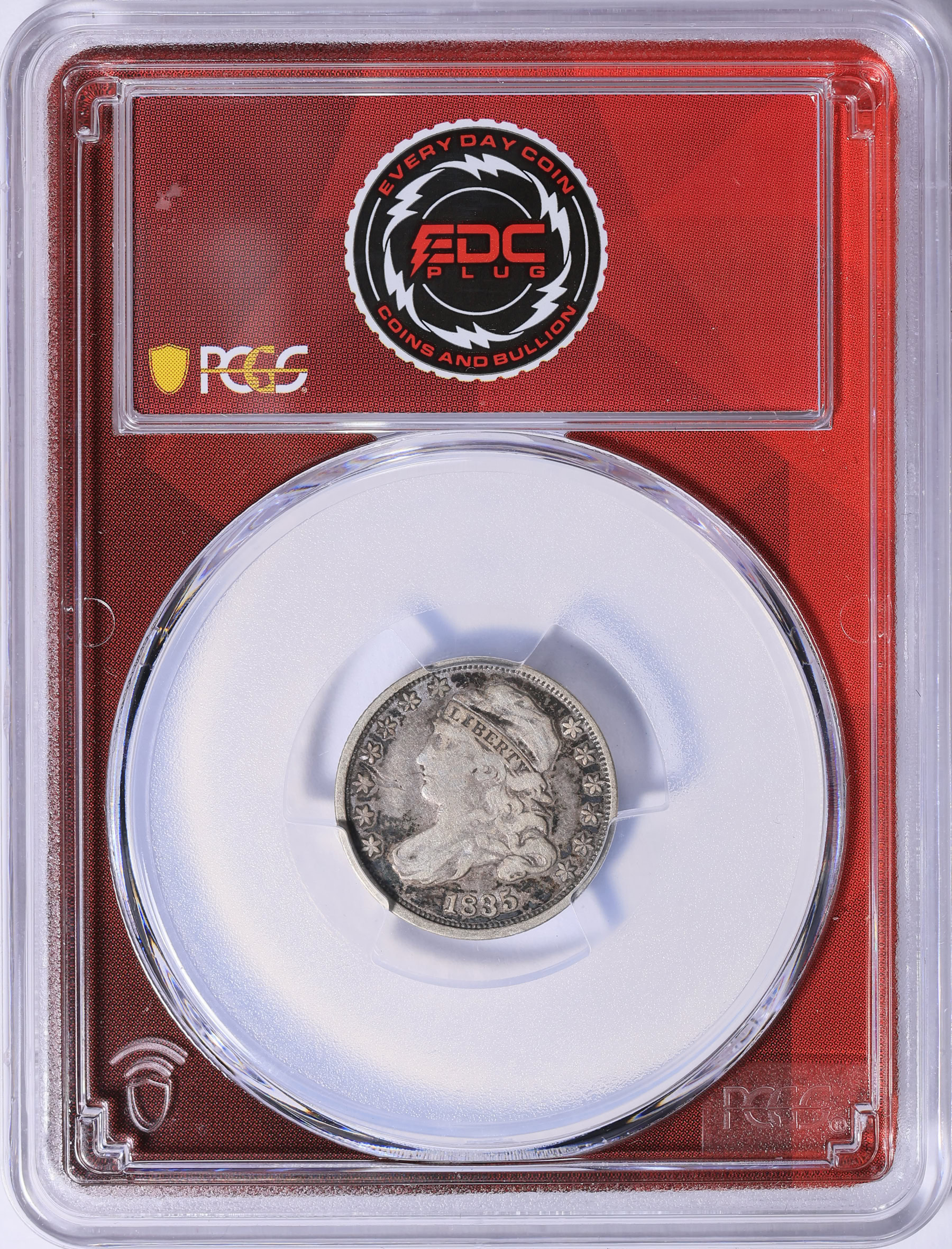 1835 Capped Bust Dime PCGS F-12 (EDC Red Core) (Item 2109258 ...
