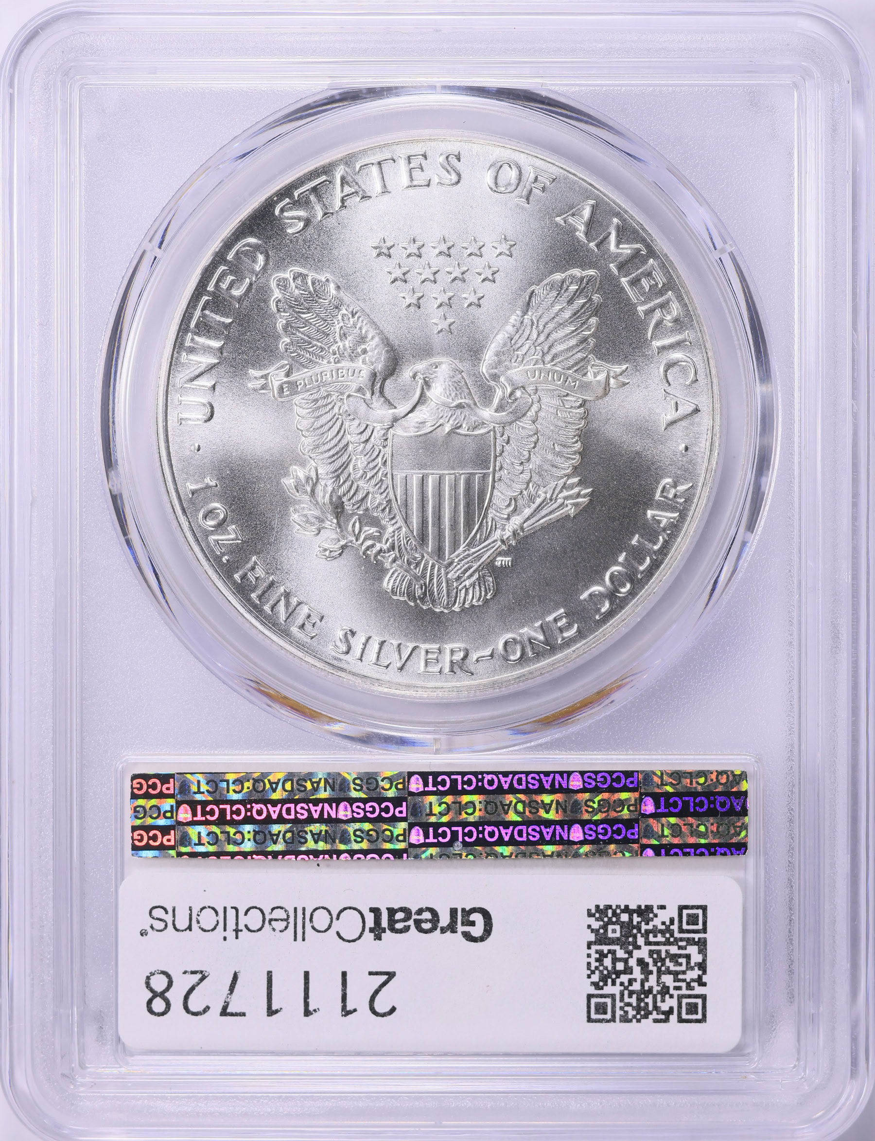 1986 $1 Silver Eagle PCGS MS-69 (Item 2111728) | GreatCollections