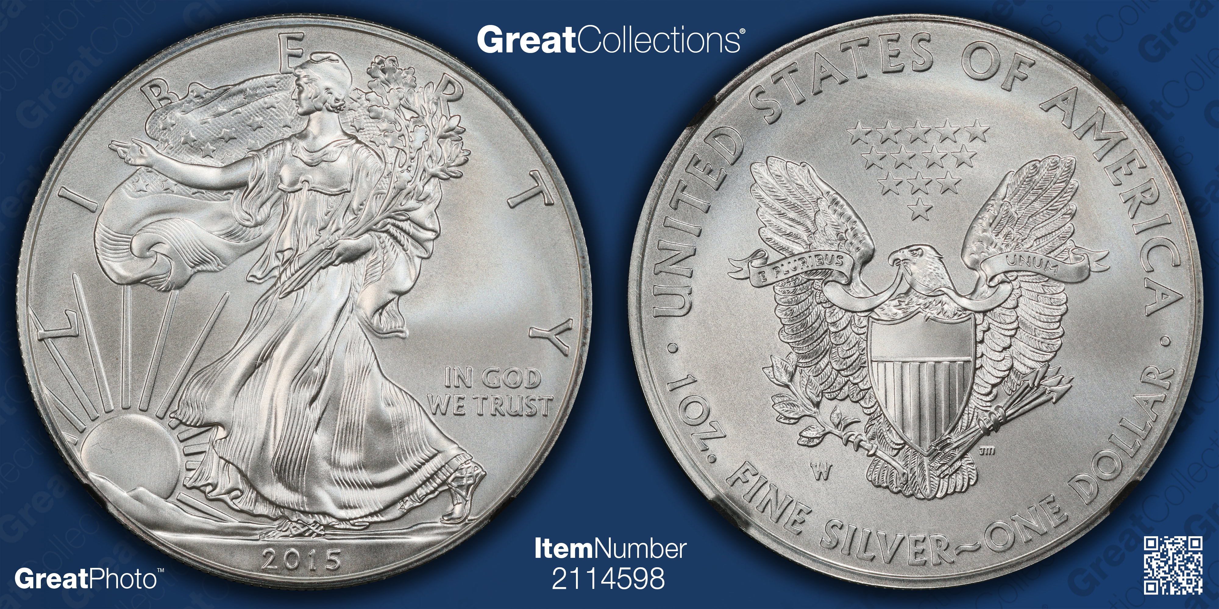 2015-W $1 Silver Eagle Burnished NGC MS-70 (Anna Escobedo Cabral