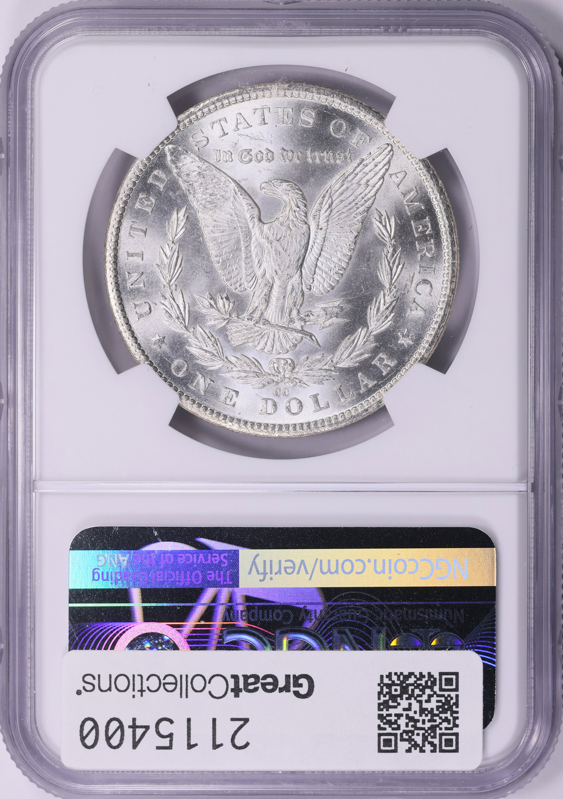 1884-CC Morgan Silver Dollar NGC MS-61 (Item 2115400