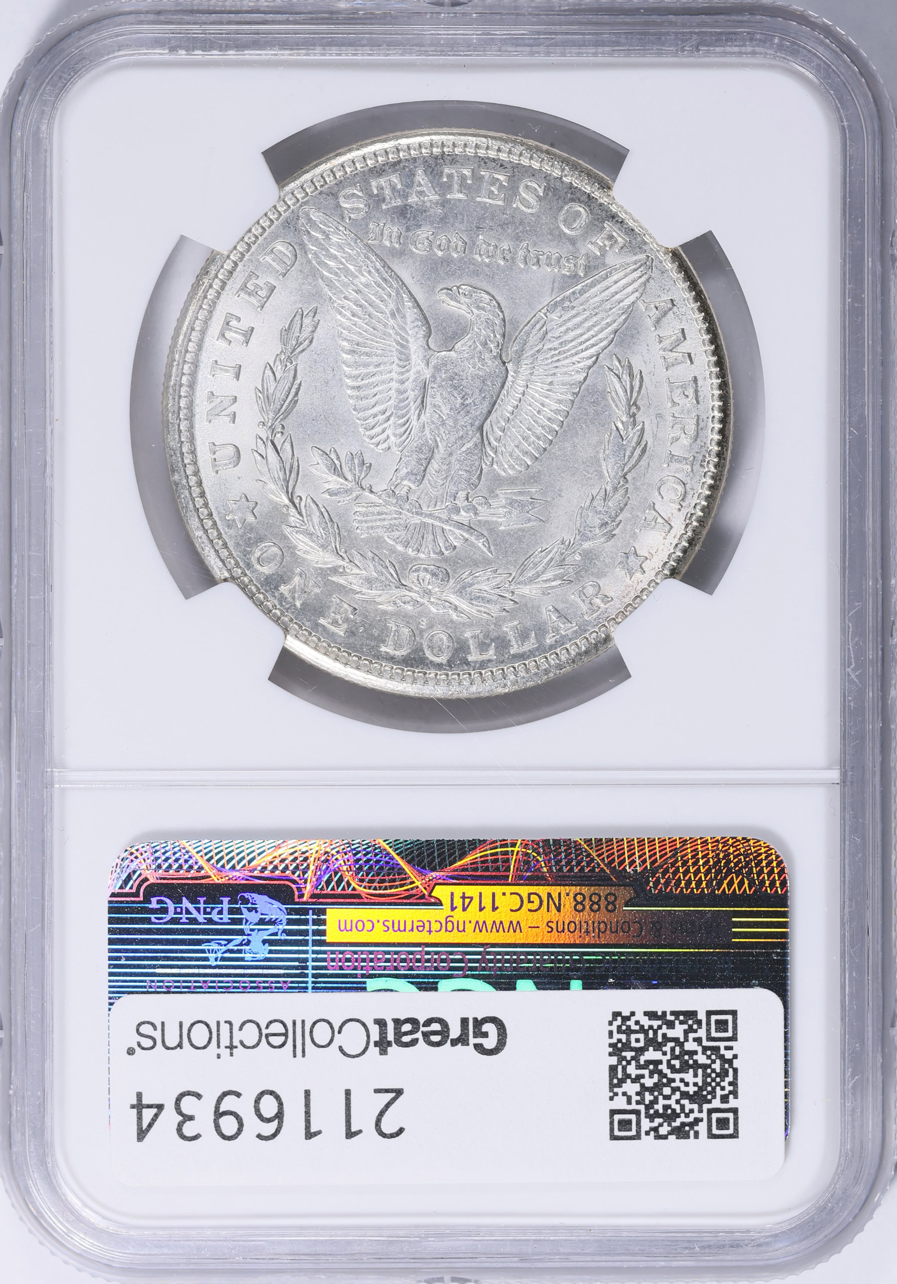 1921-S Morgan Silver Dollar NGC MS-63+ (Item 2116934