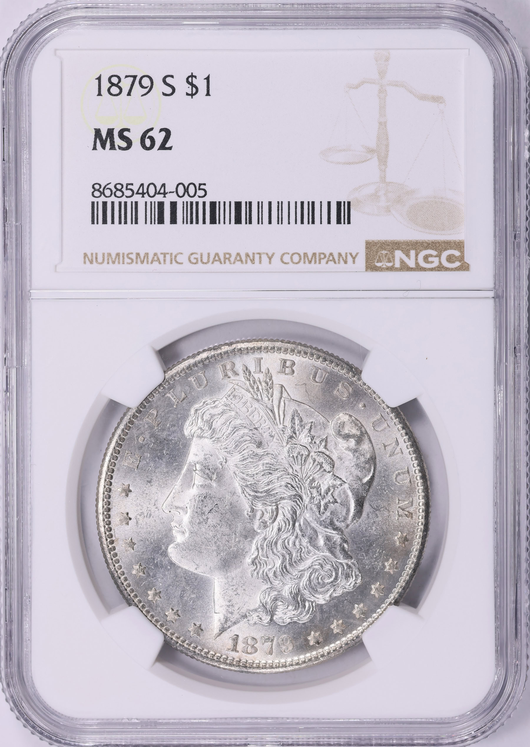 1879-S Morgan Silver Dollar NGC MS-62 (VSS VAM-12A) | NGC Cert