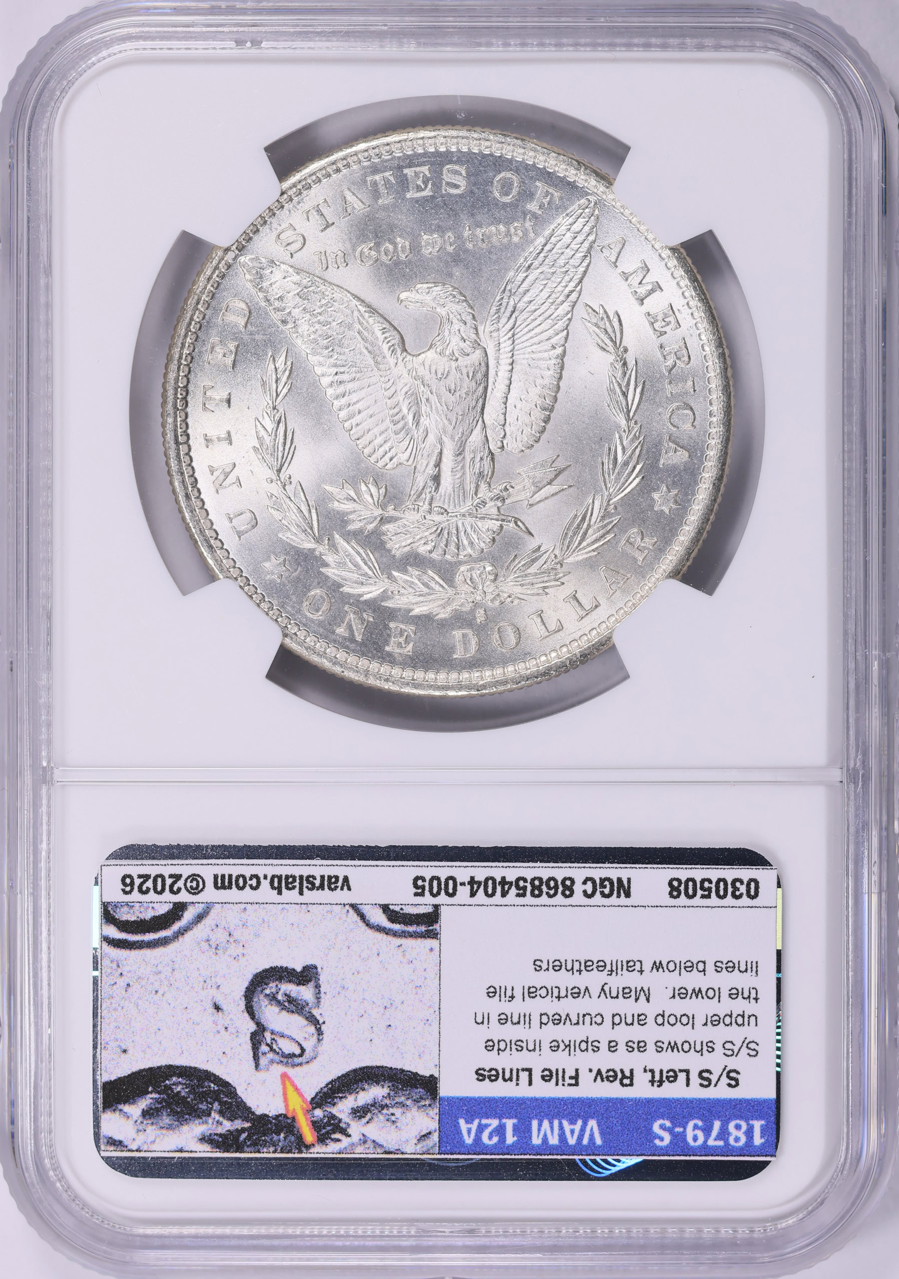 1879-S Morgan Silver Dollar NGC MS-62 (VSS VAM-12A) | NGC Cert