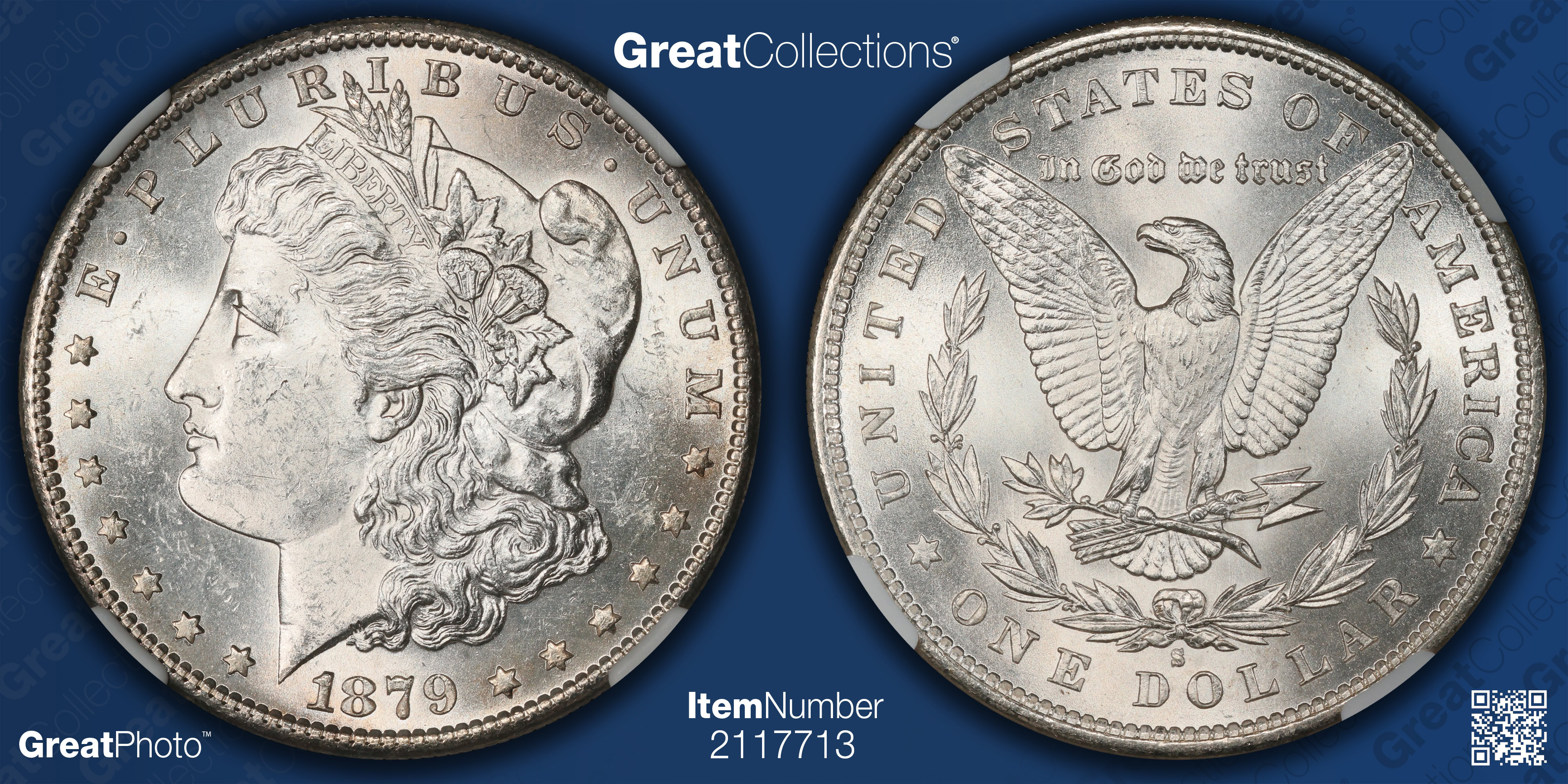 1879-S Morgan Silver Dollar NGC MS-62 (VSS VAM-12A) | NGC Cert