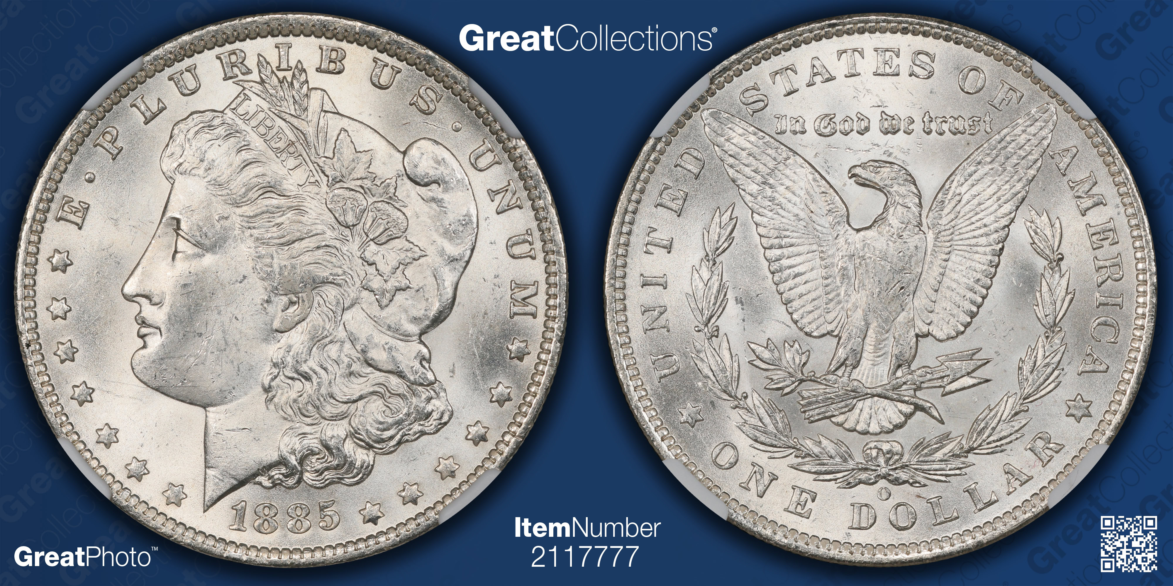 1885-O Morgan Silver Dollar NGC MS-62 (VSS VAM-5) (Item 2117777 ...