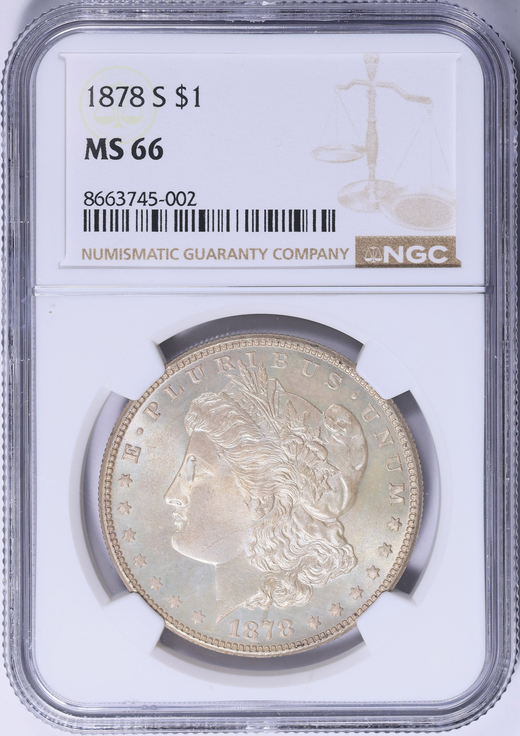 1878-S Morgan Silver Dollar NGC MS-66 (Item 2118237