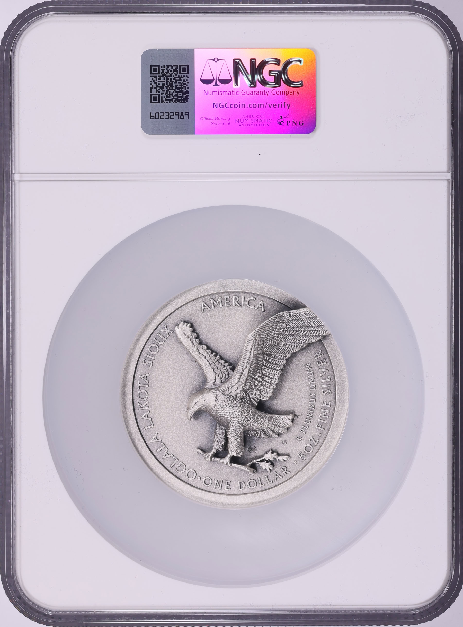 2025 Oglala Lakota Sioux Sovereign Nation Silver 5oz Dollar Type 2