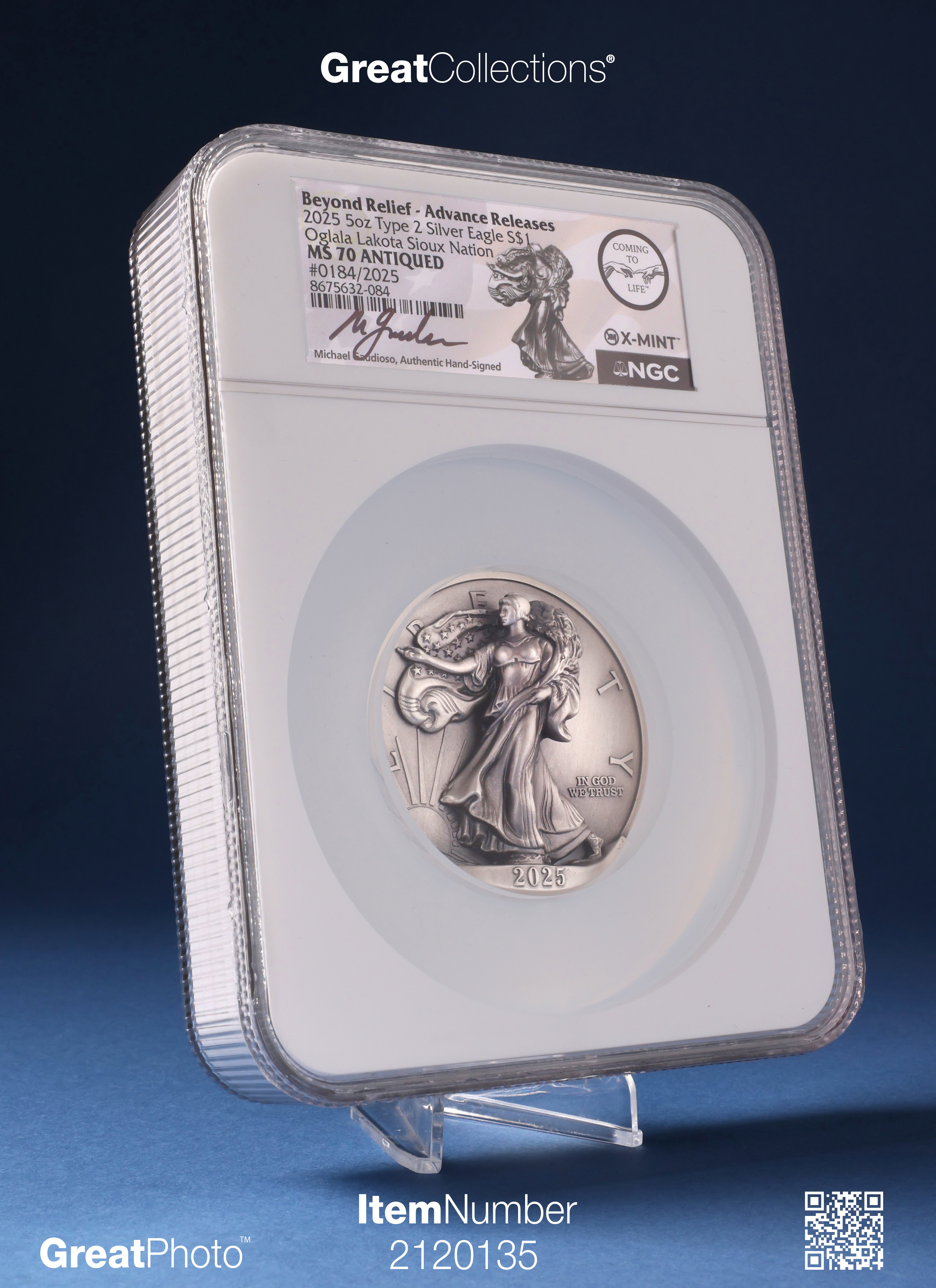 2025 Oglala Lakota Sioux Sovereign Nation Silver 5oz Dollar Type 2