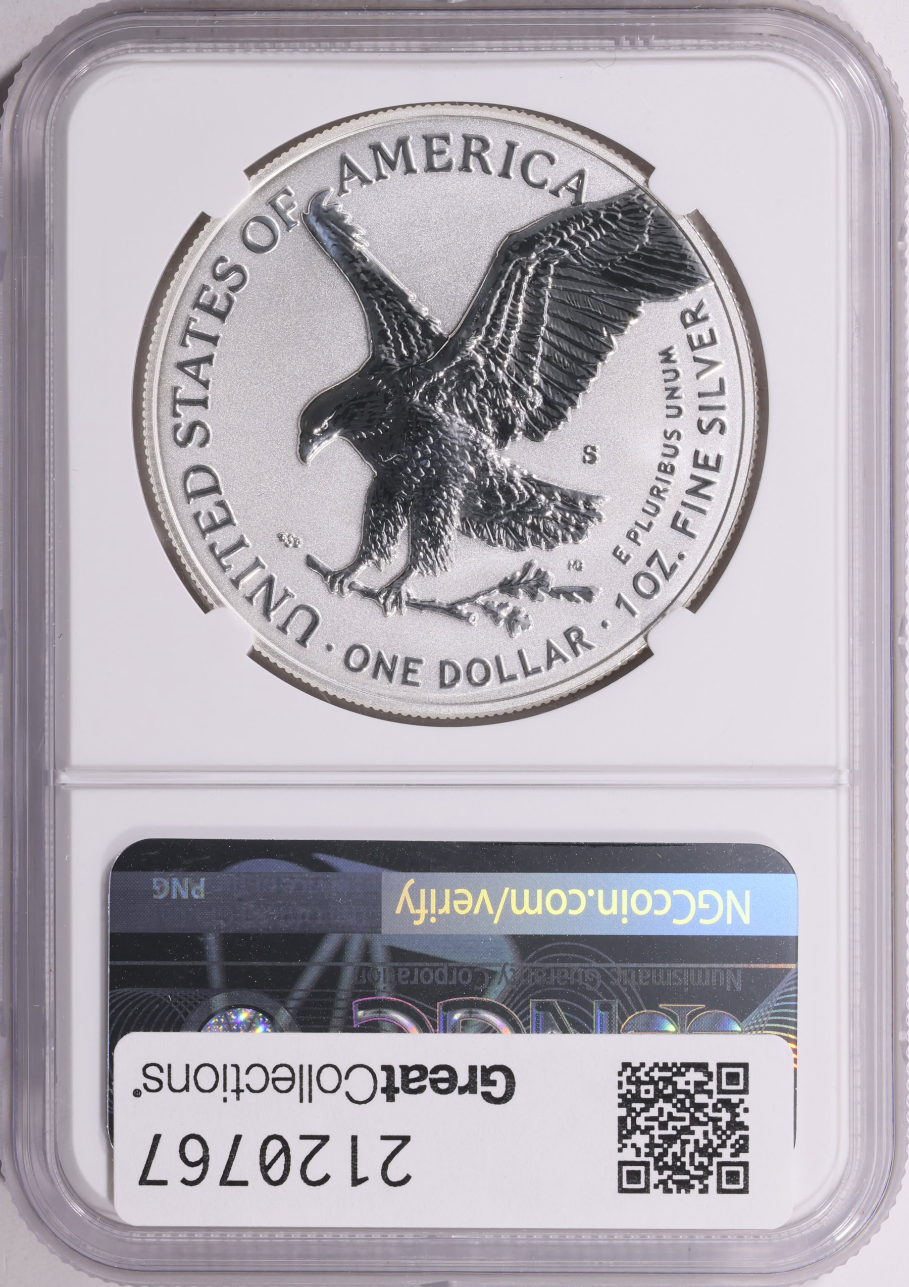 2021-S $1 Silver Eagle Reverse Proof Type 2 Designer Edition NGC