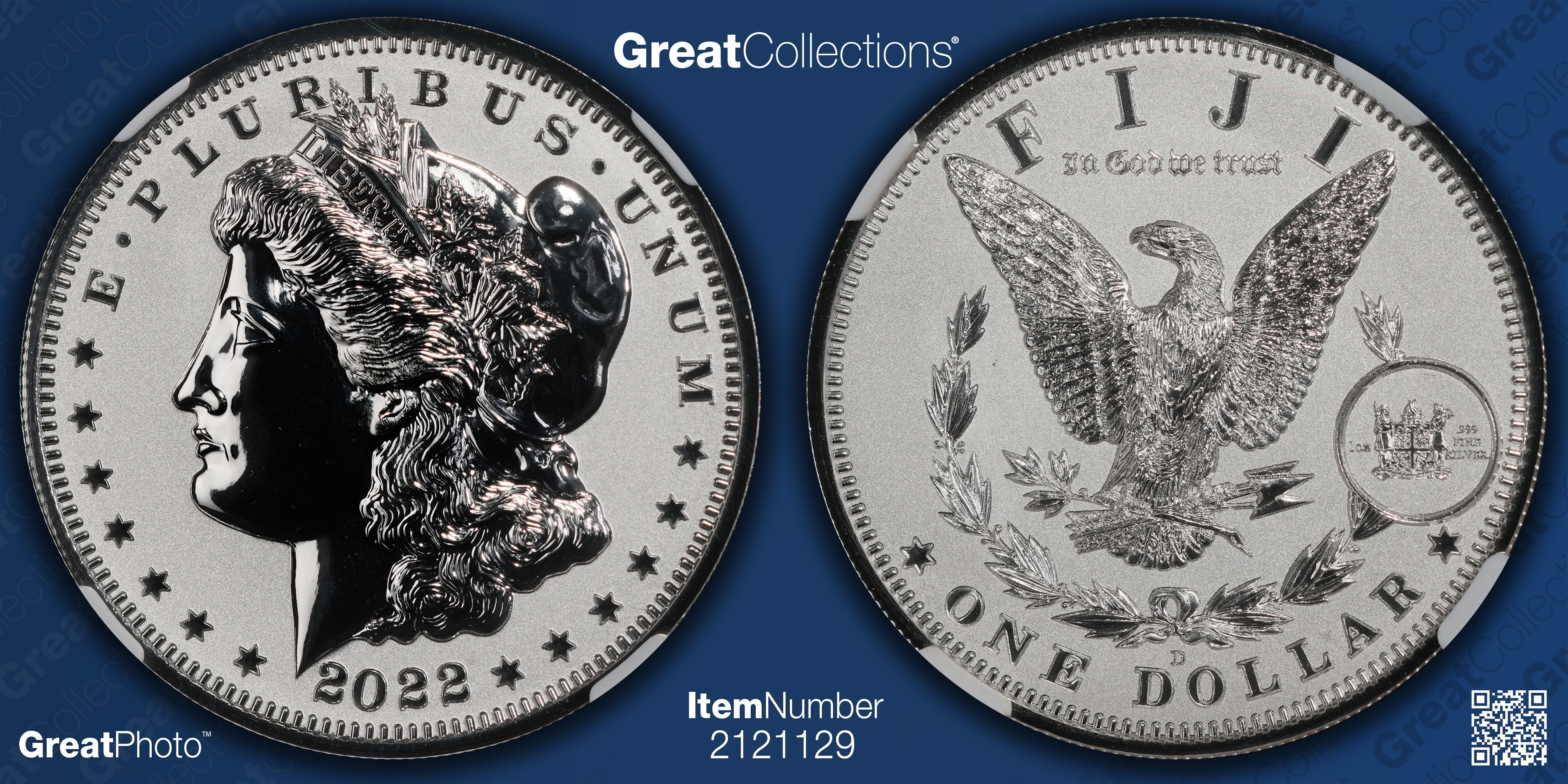 Fiji 2022-D Silver Dollar Morgan Dollar D Privy Reverse Proof Early ...