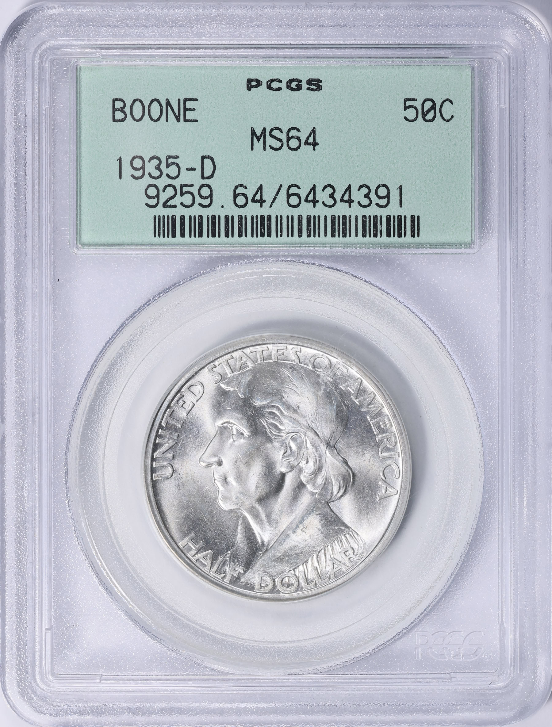 アメリカネイティブインディアンビスクドールTreasury Collection 1935-D Daniel Boone Bicentennial Half Dollar PCGS MS-64 OGH (Item