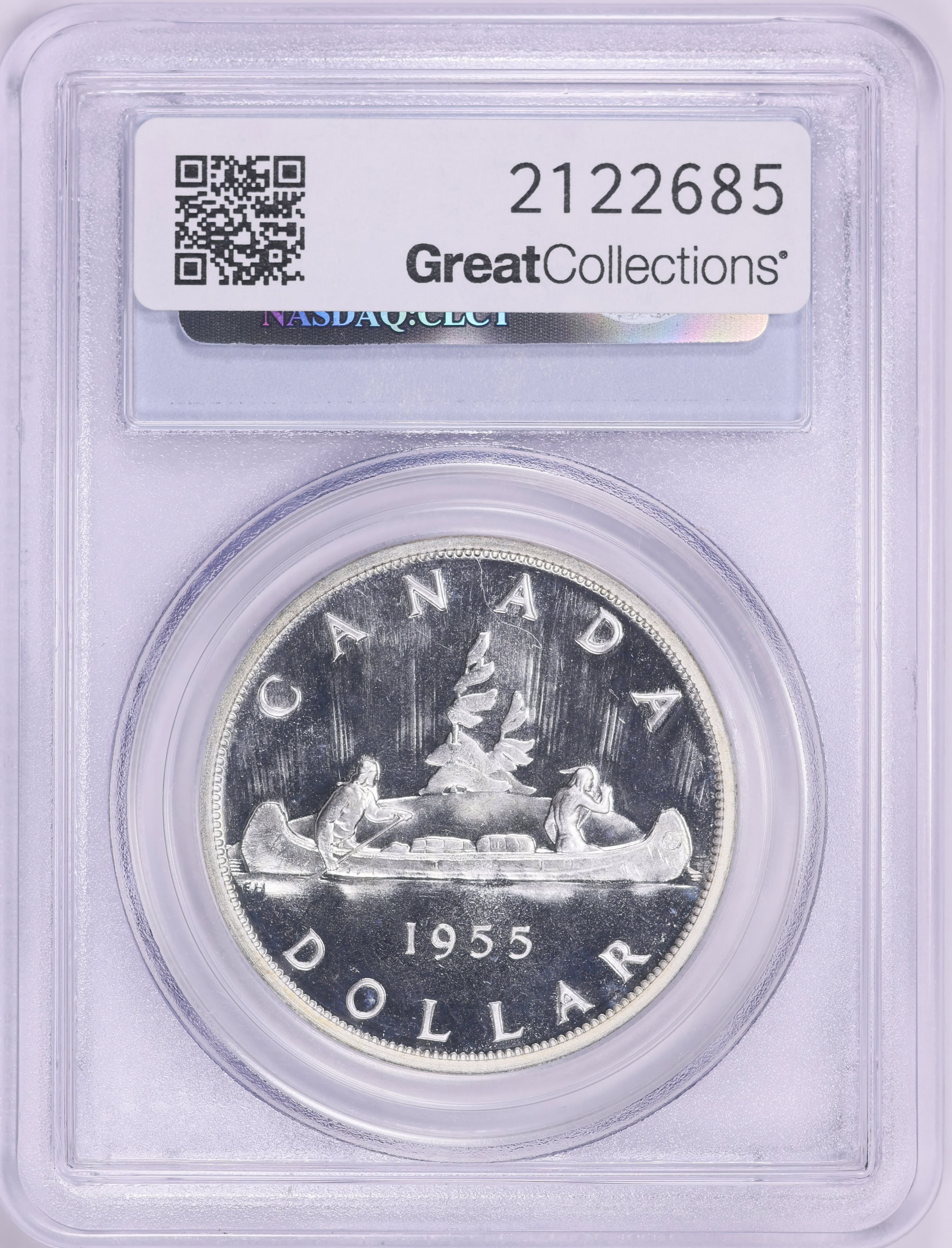 Canada 1955 Silver Dollar Arnprior KM-54 PCGS PL-66 (Item 2122685